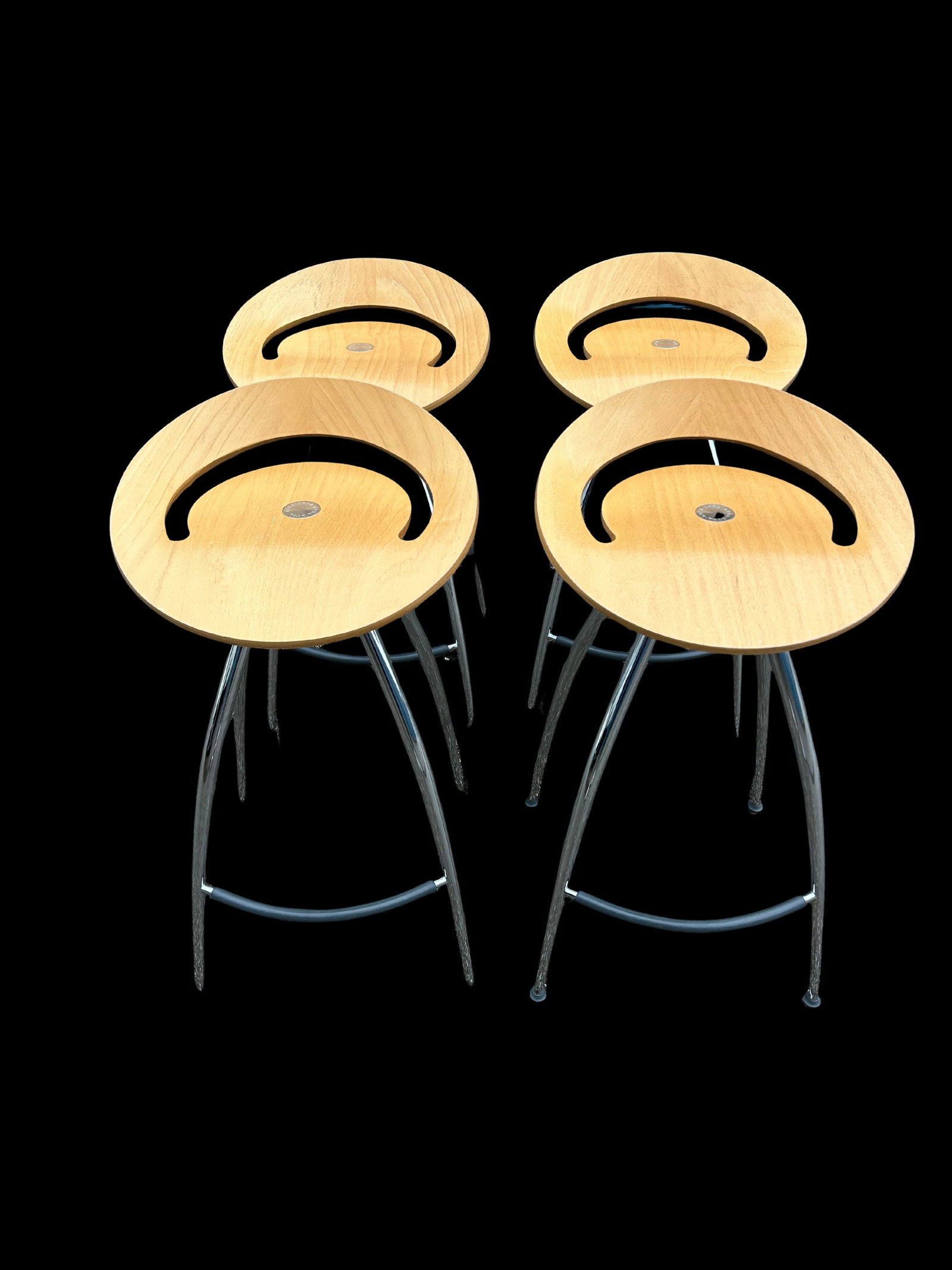 Late 20th Century Magis Lyra Barstool by Design Group Italia – Iconic Italian Modern Chrome & - 5