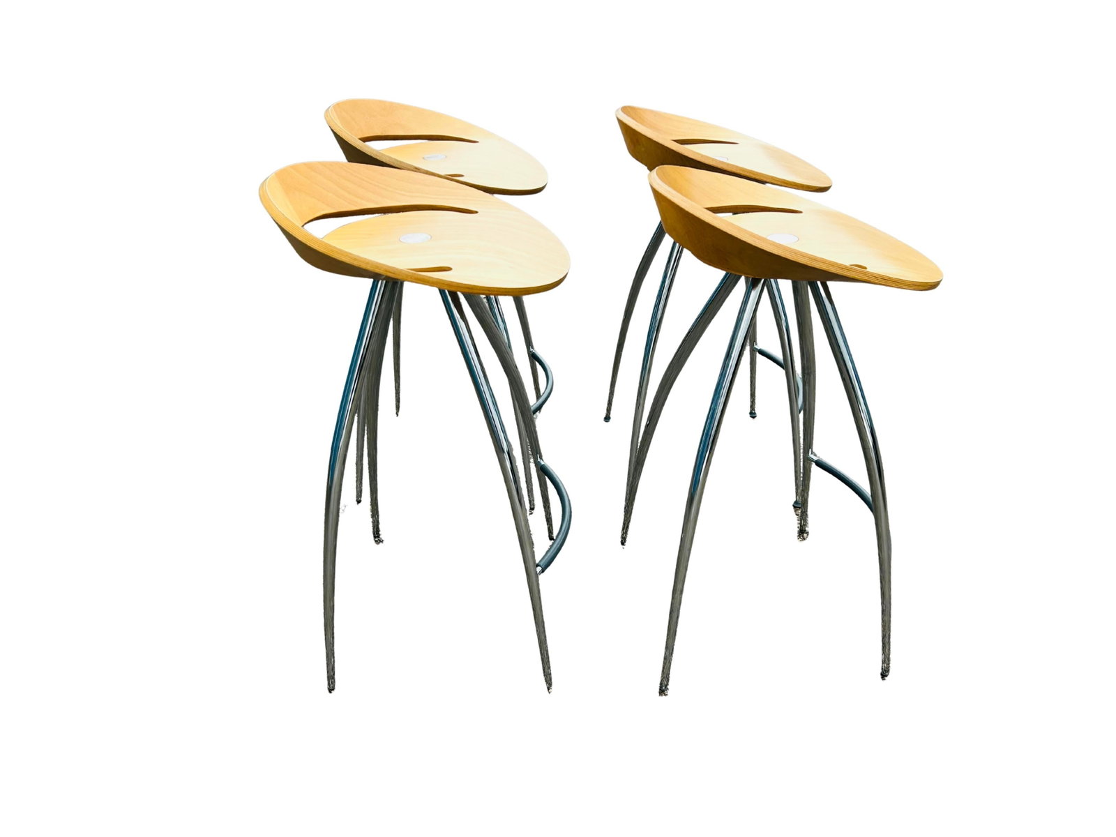 Late 20th Century Magis Lyra Barstool by Design Group Italia – Iconic Italian Modern Chrome & - 9