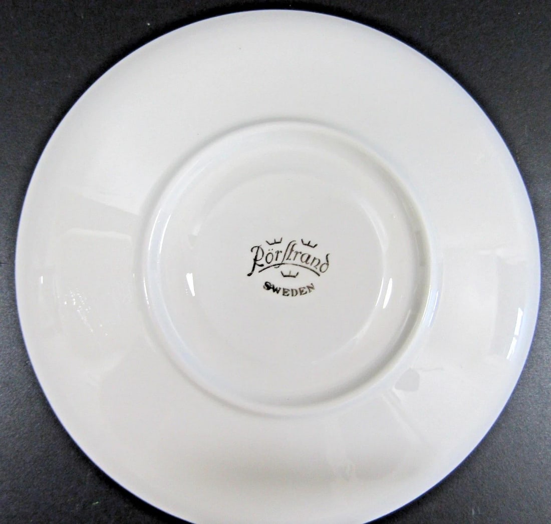 1950s Mid-Century Modern Rörstrand Sweden Pomona Picknick Two Cups and Saucers Design by - 5