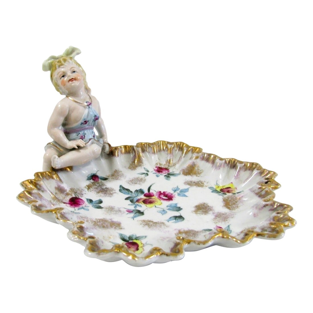 Antique German Meissen Porcelain Candy Dish With Bathing Woman Von Schierholz (1 of 11)