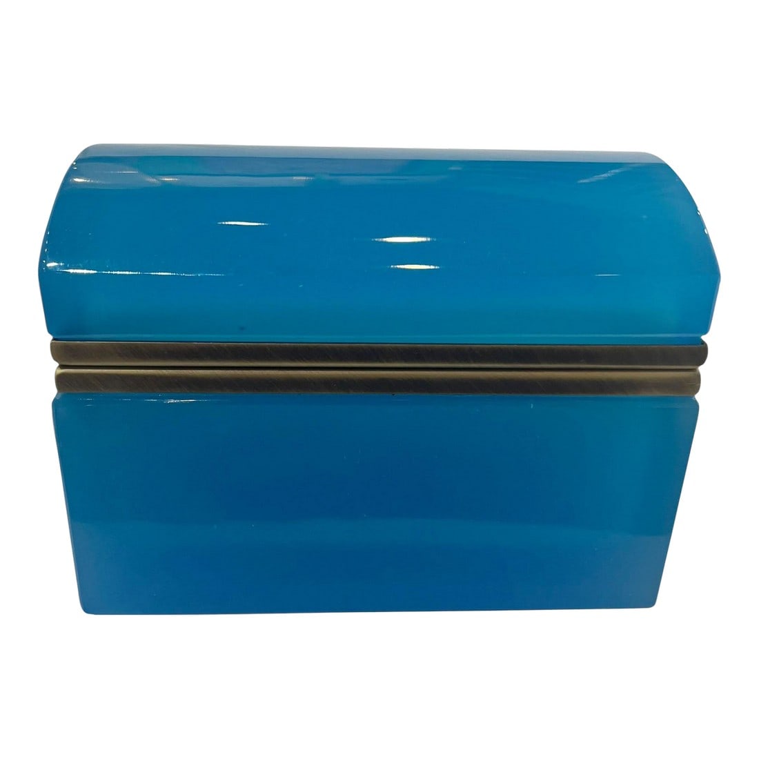 Antique French Blue Opaline Glass Box, Circa 1860 (1 of 5)