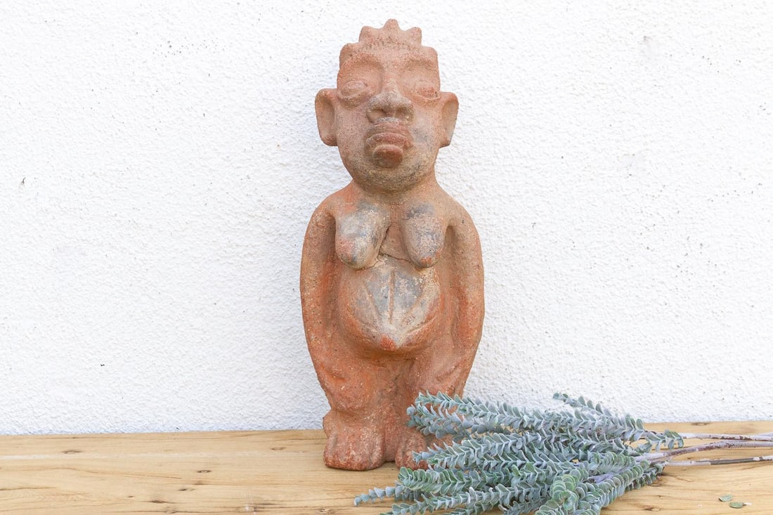 Antique Terracotta Nok Female Fertility Figure - 2