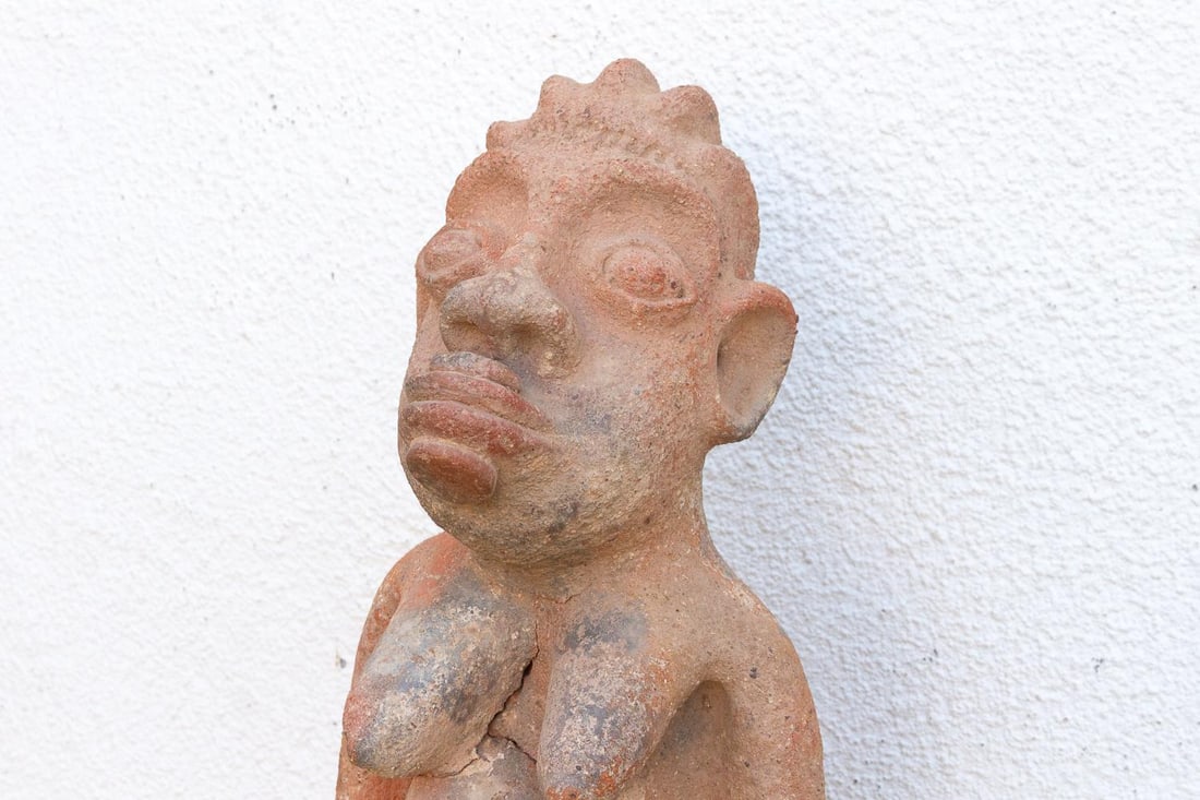 Antique Terracotta Nok Female Fertility Figure - 4