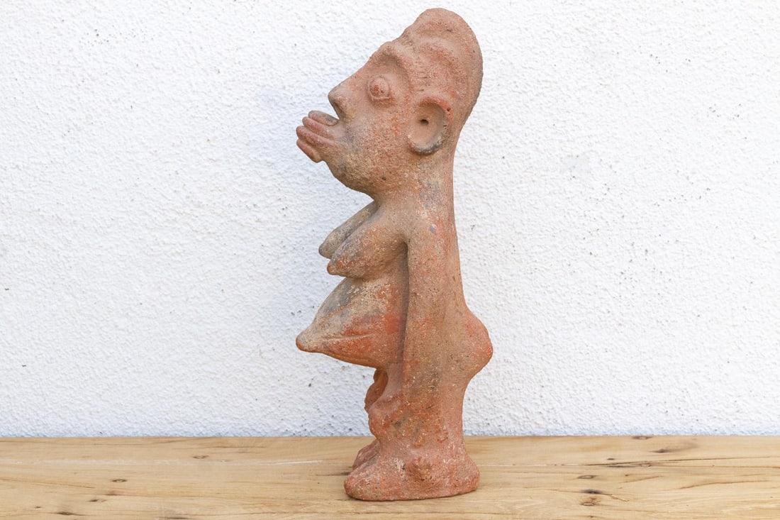 Antique Terracotta Nok Female Fertility Figure - 5