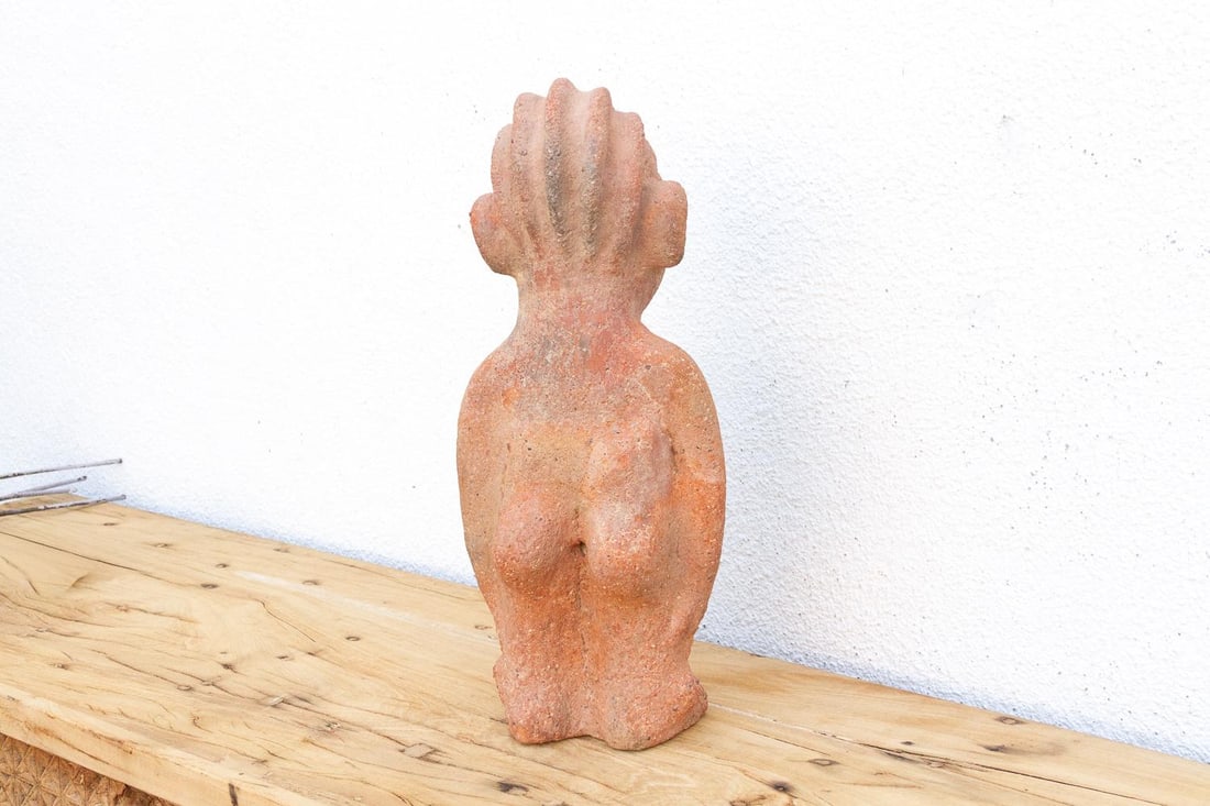Antique Terracotta Nok Female Fertility Figure - 6