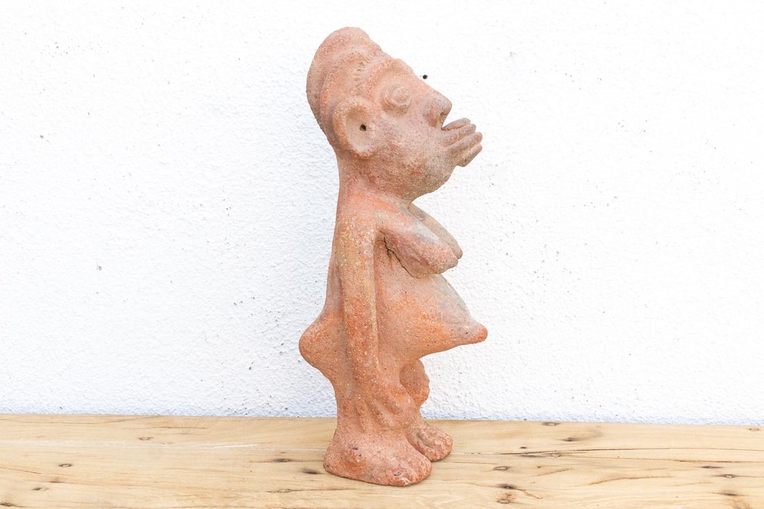 Antique Terracotta Nok Female Fertility Figure - 7