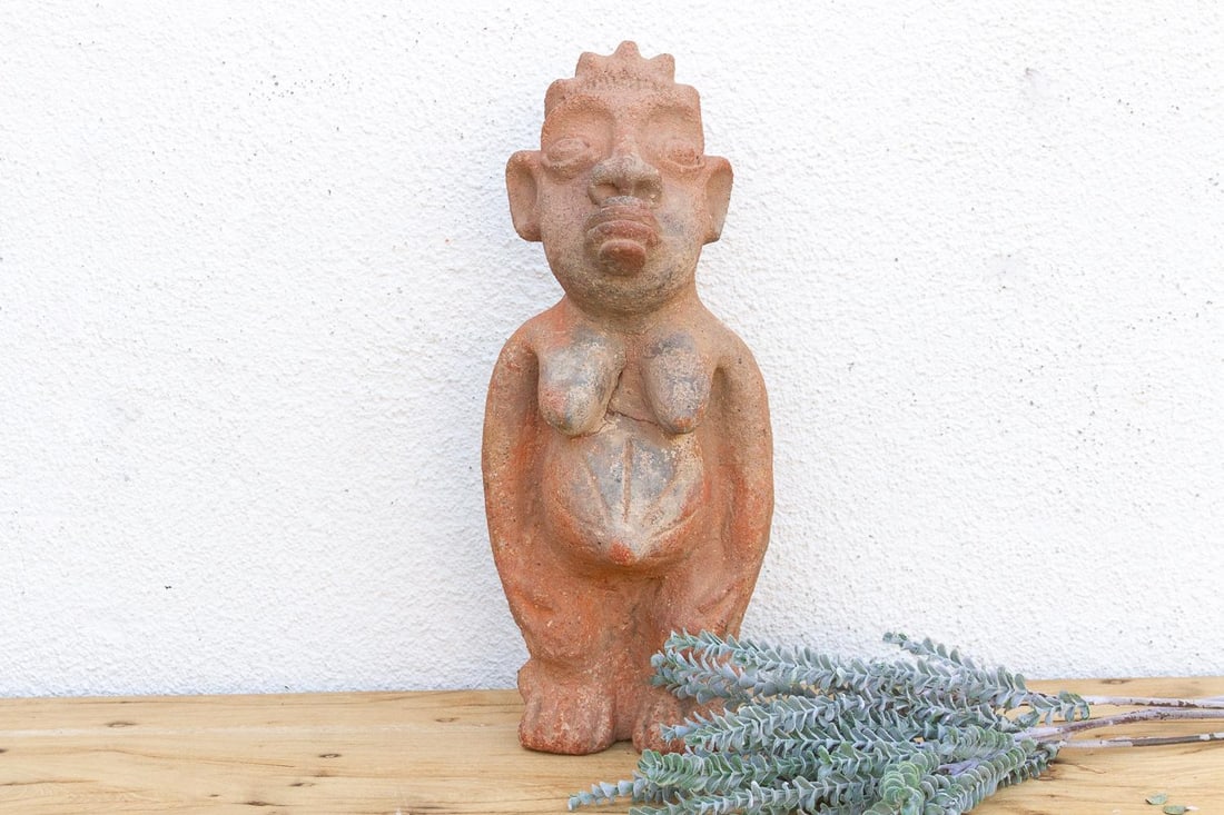 Antique Terracotta Nok Female Fertility Figure - 8