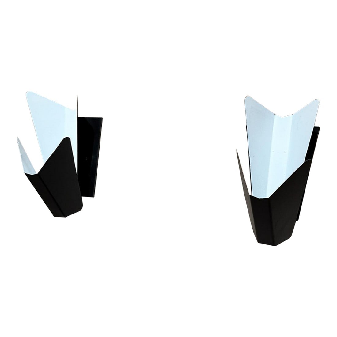French-Italian Design Pablo Romo Black Metal Wall Sconce Pair: For your consideration, Pair of modern wall sconces Mid-Century Modern French-Italian inspired. PR50 wall sconce designed by Pablo Romo for AMBIANIC. New production in Metal and Steel with a Black Sat