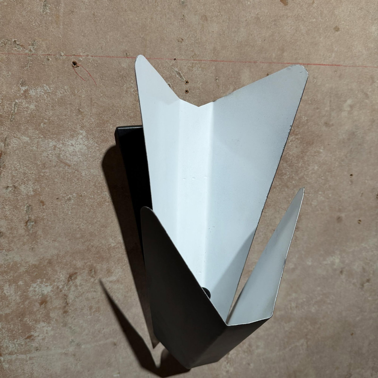 French-Italian Design Pablo Romo Black Metal Wall Sconce Pair - 2