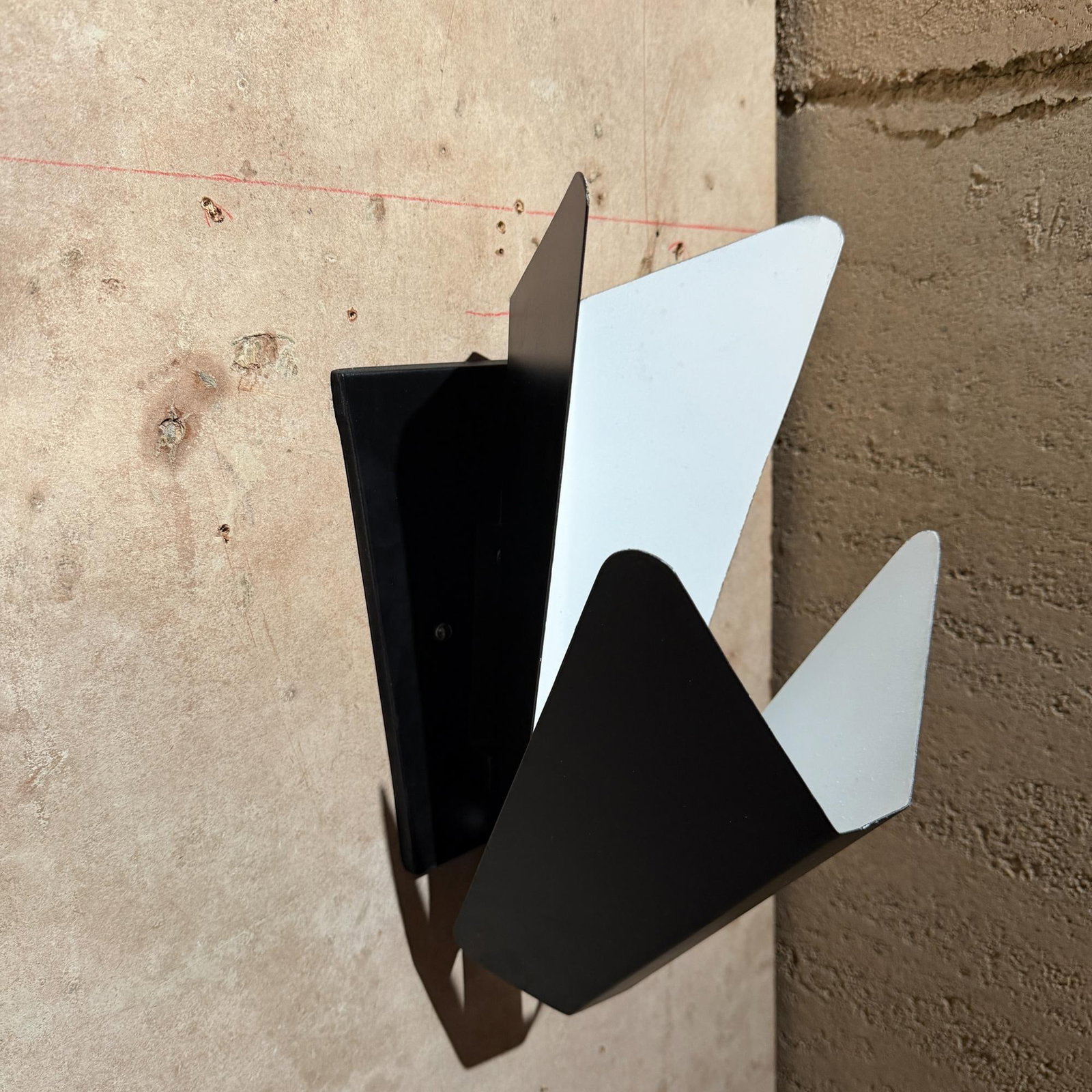 French-Italian Design Pablo Romo Black Metal Wall Sconce Pair - 5