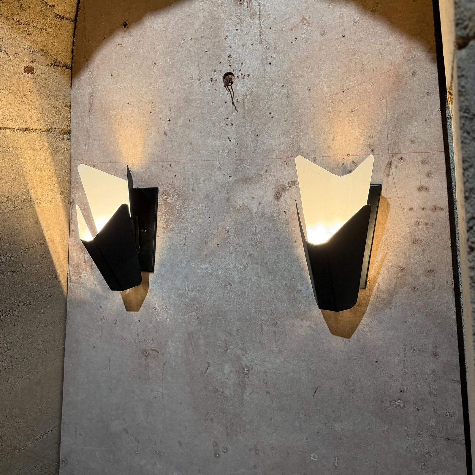 French-Italian Design Pablo Romo Black Metal Wall Sconce Pair - 6