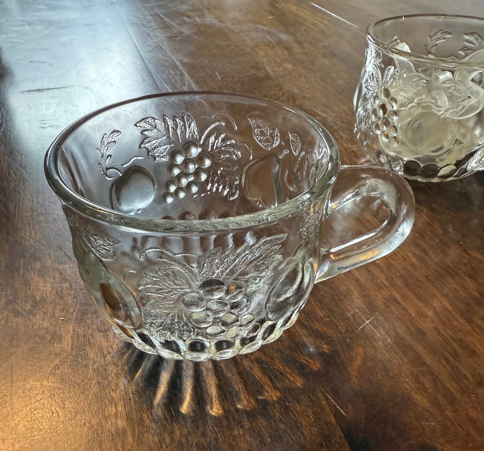 Mid 20th Century Jeanette Glass Fruit Pattern Punch Bowl Set - 34pcs - 4