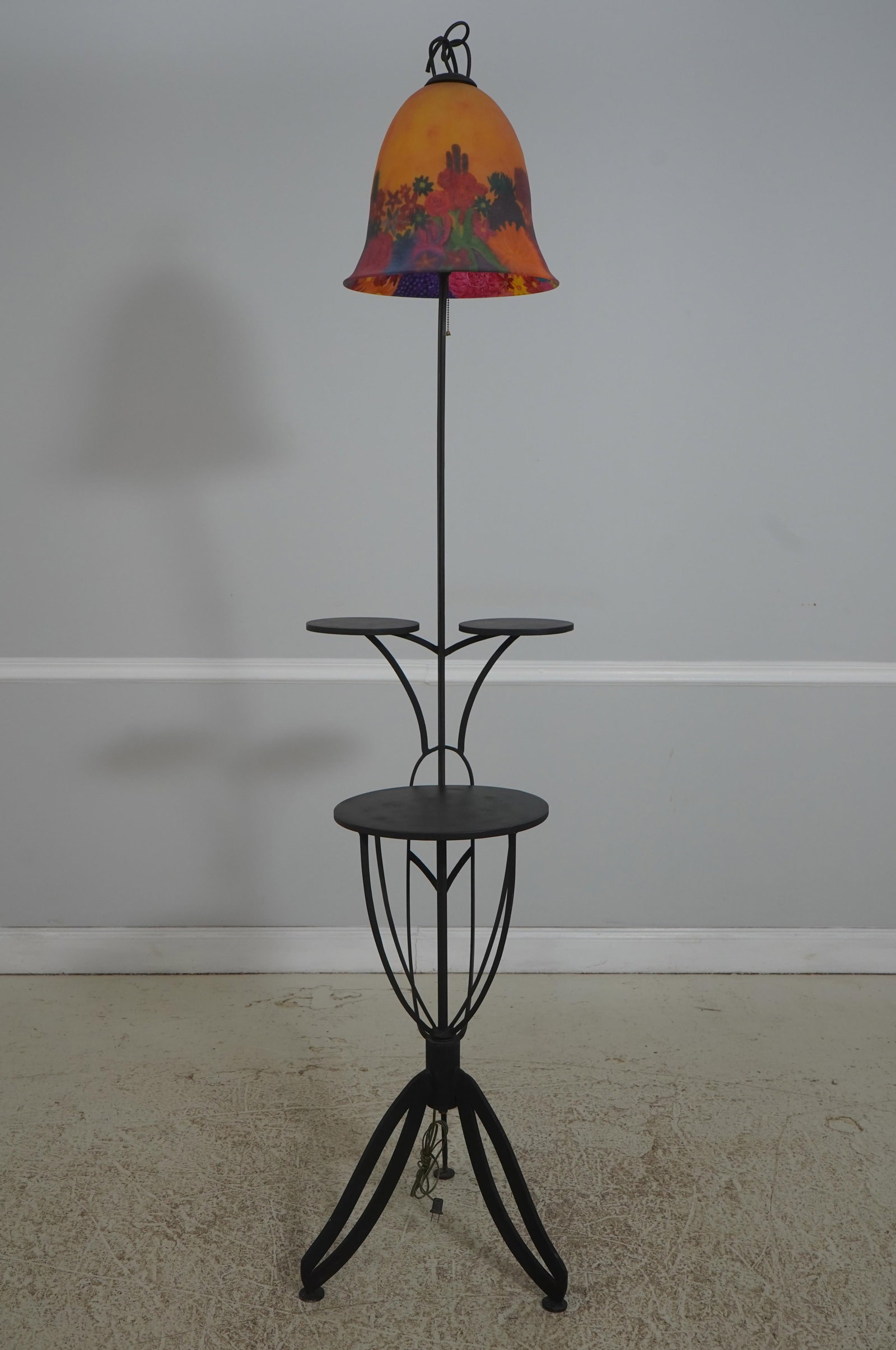 Pair Industrial Studio Crafted Iron Floor Lamps - 3