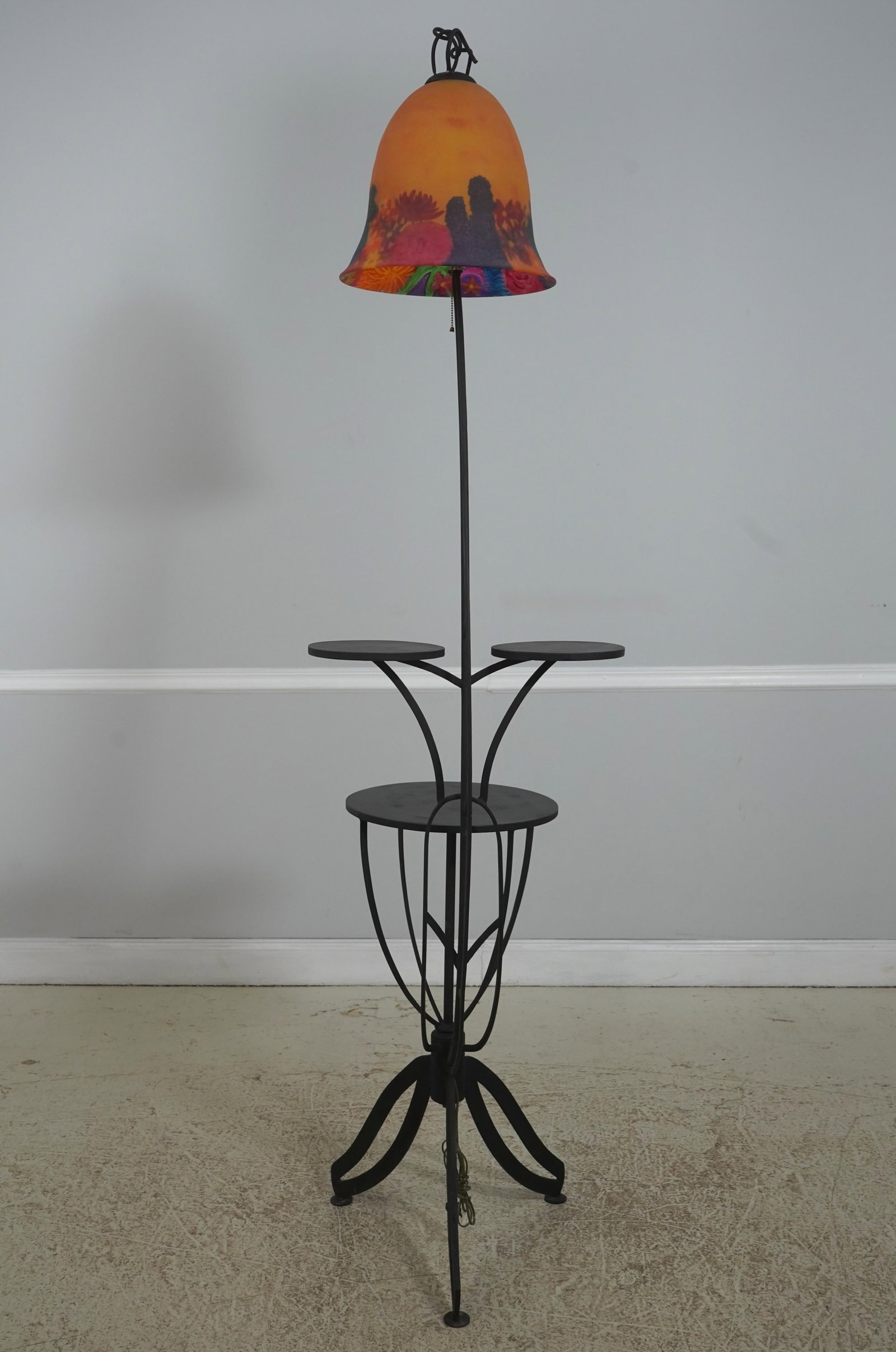 Pair Industrial Studio Crafted Iron Floor Lamps - 9