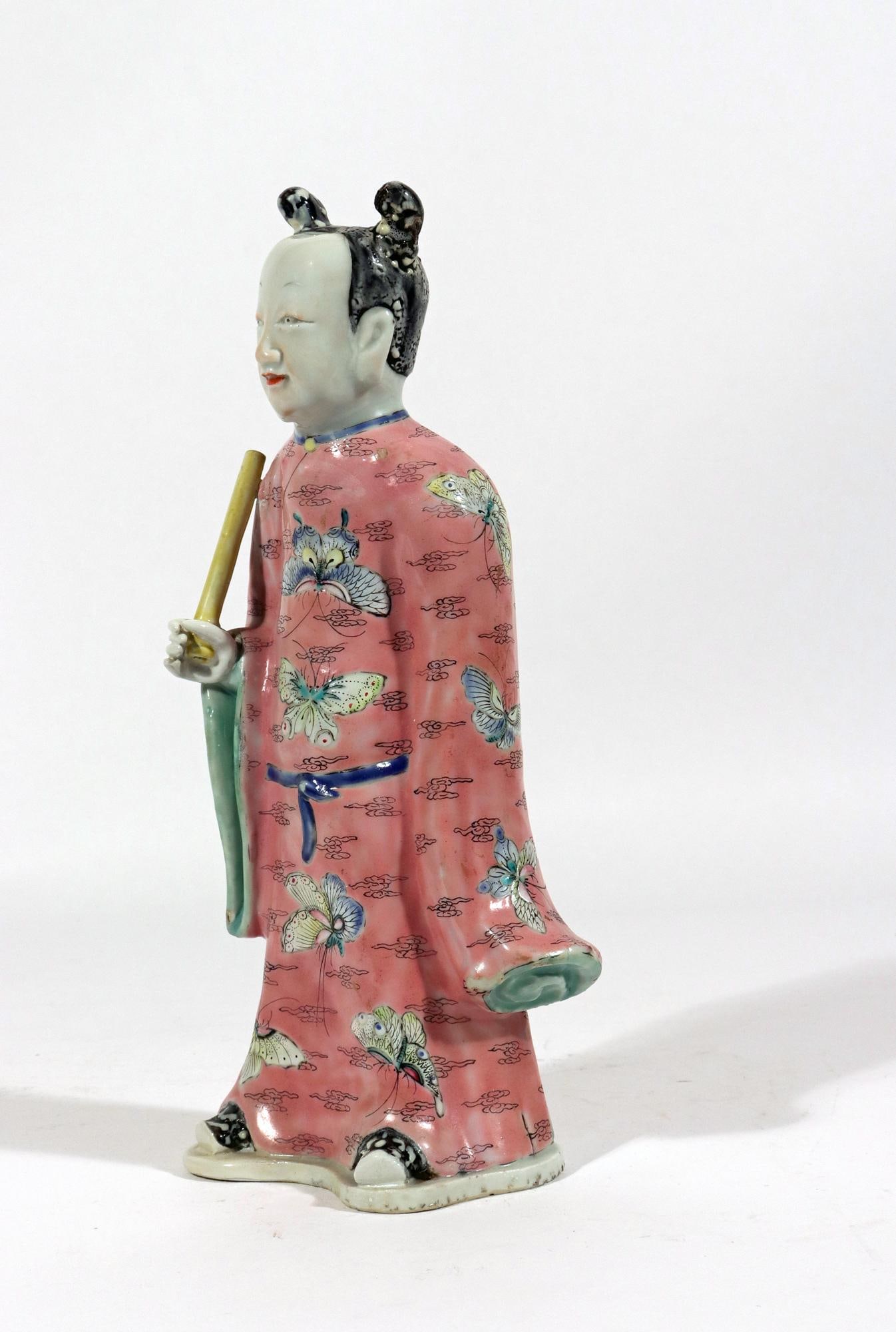 18th-Century Chinese Export Porcelain Figures of Two Immortals - 5