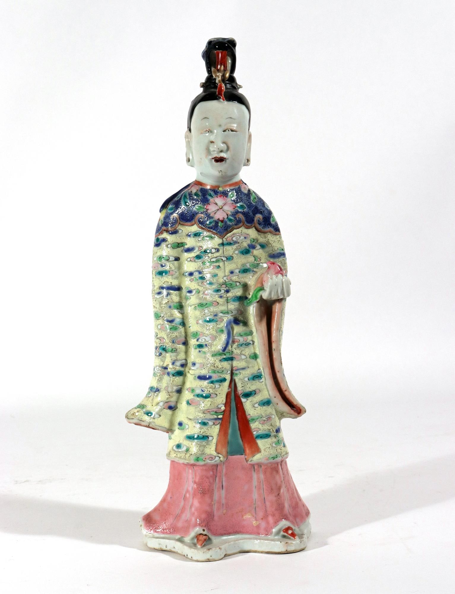18th-Century Chinese Export Porcelain Figures of Two Immortals - 7