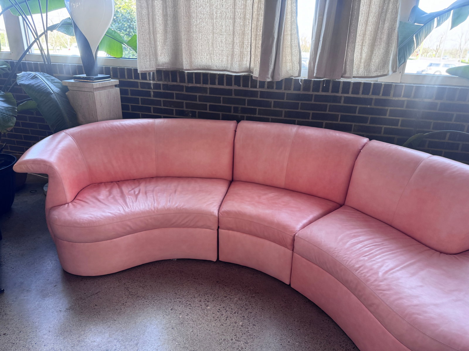 Post Modern Three Piece Peach Sectional by 'Carson's' - 2
