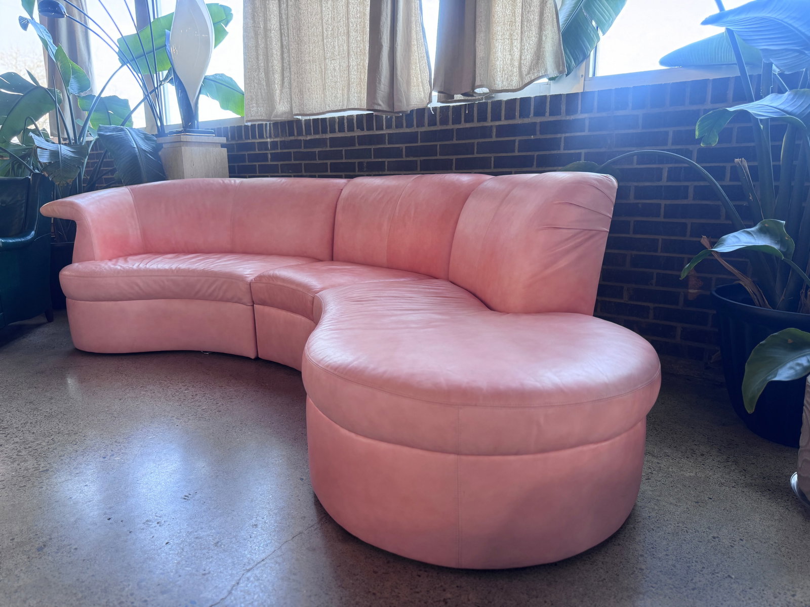 Post Modern Three Piece Peach Sectional by 'Carson's' - 6