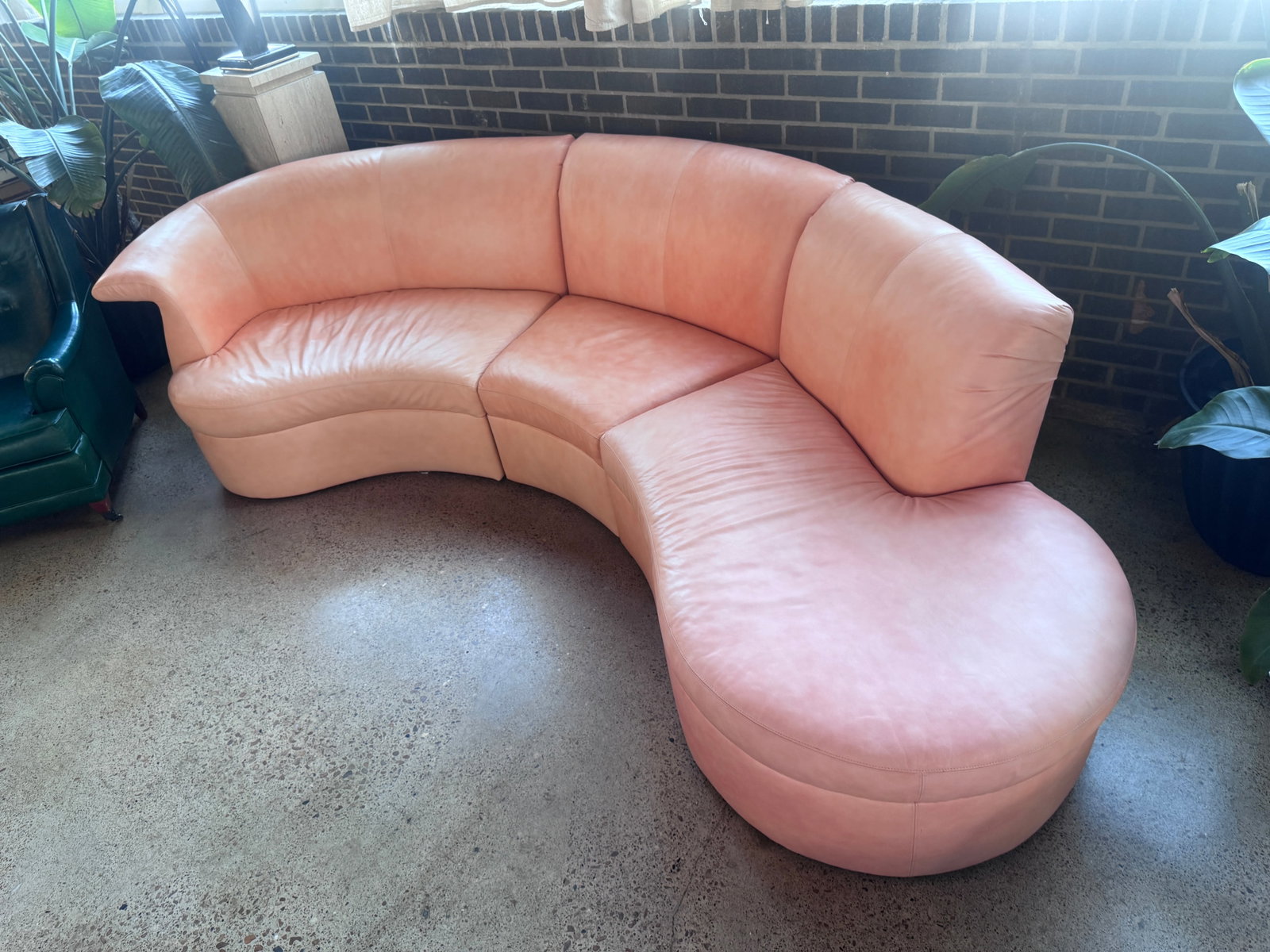 Post Modern Three Piece Peach Sectional by 'Carson's' - 9