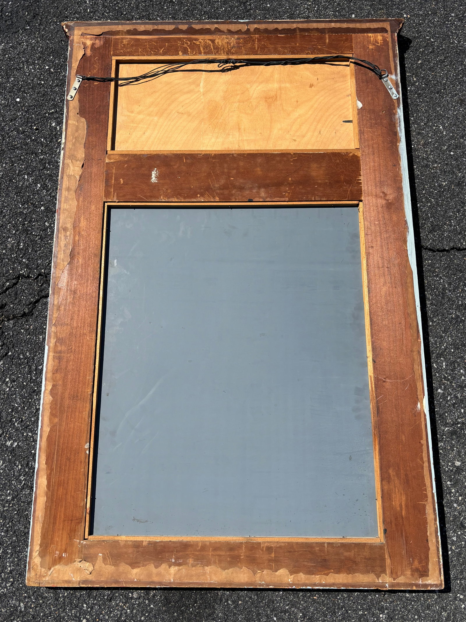 Late 19th C. Trumeau Mirror - Handpainted Classical Details With Gilt Relief and Unusual Colors - 6
