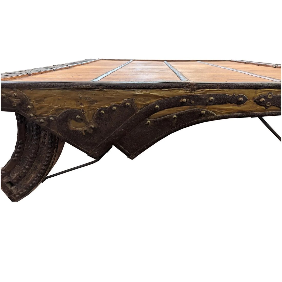 1960s Rustic Brown Reclaimed Teak Wood Square Coffee Table – 1 Piece - 7