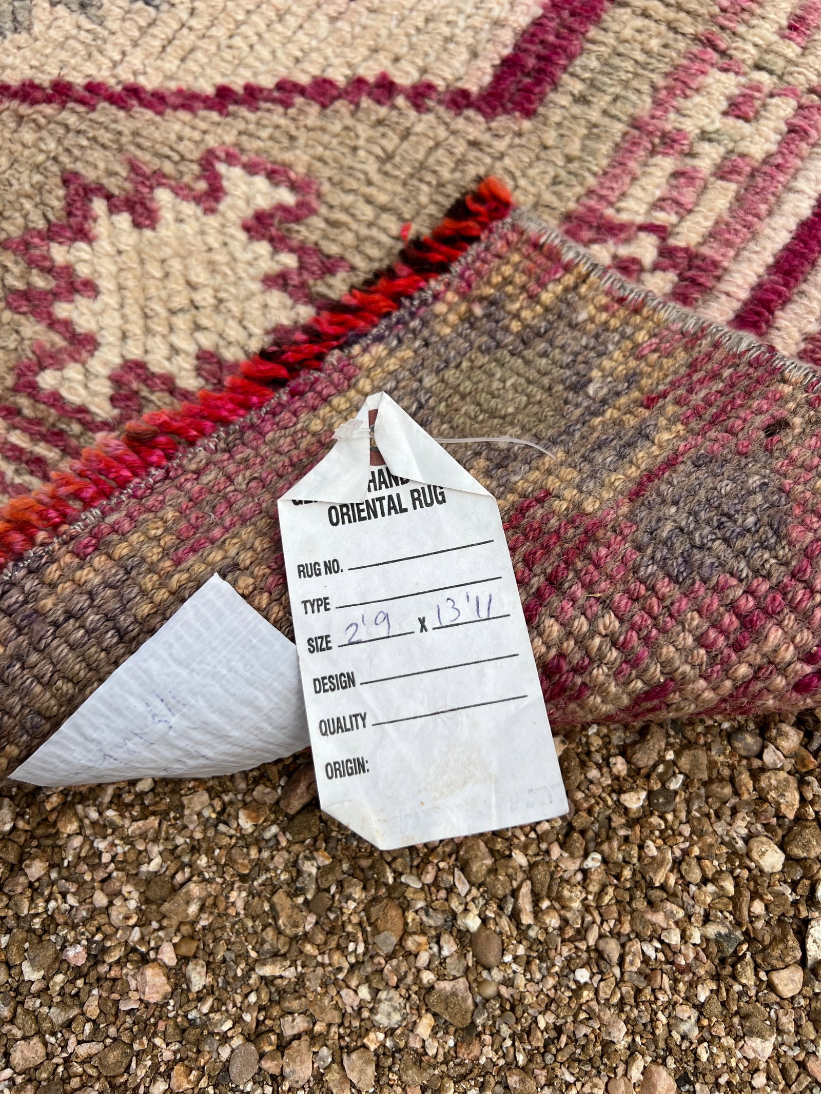 1940s Vintage Turkish Tribal Kurdish Purple Runner Rug - 7