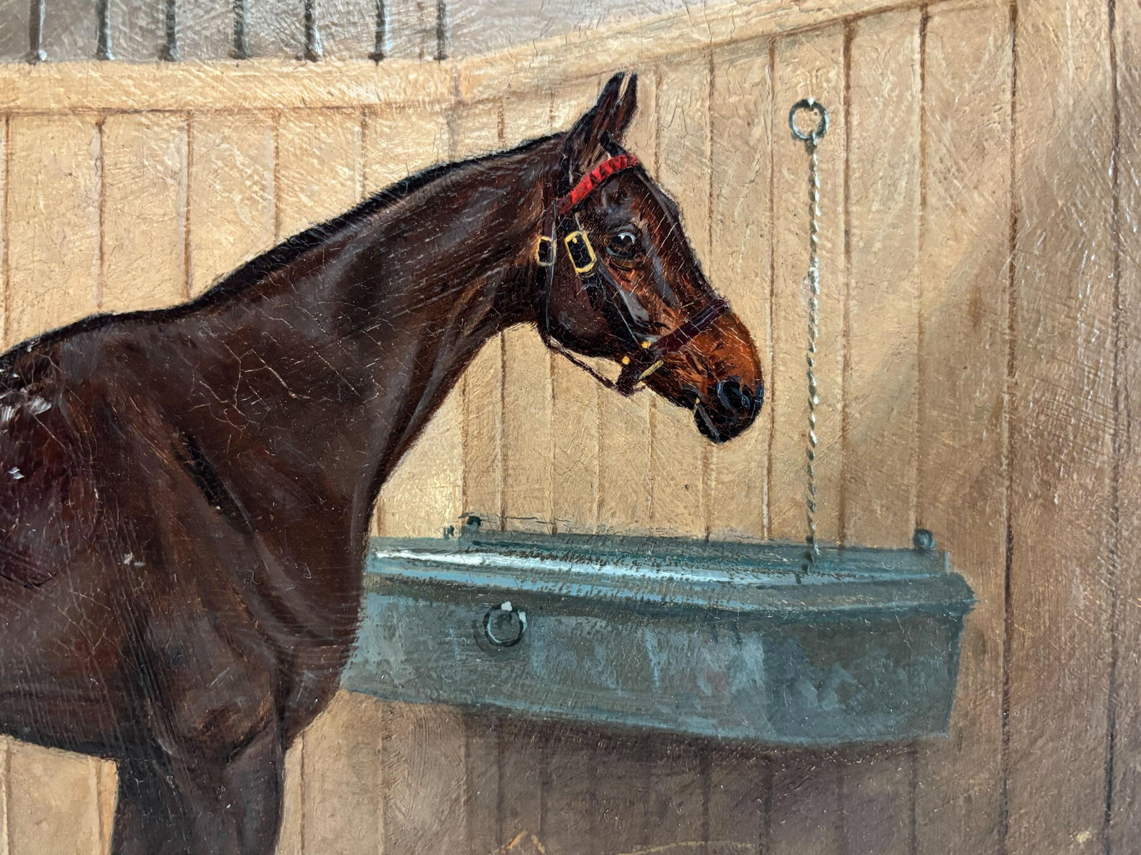 1895 "Portrait of a Bay Hunter" Antique Horse Painting Oil on Canvas by Henry Frederick Lucas Lucas - 9