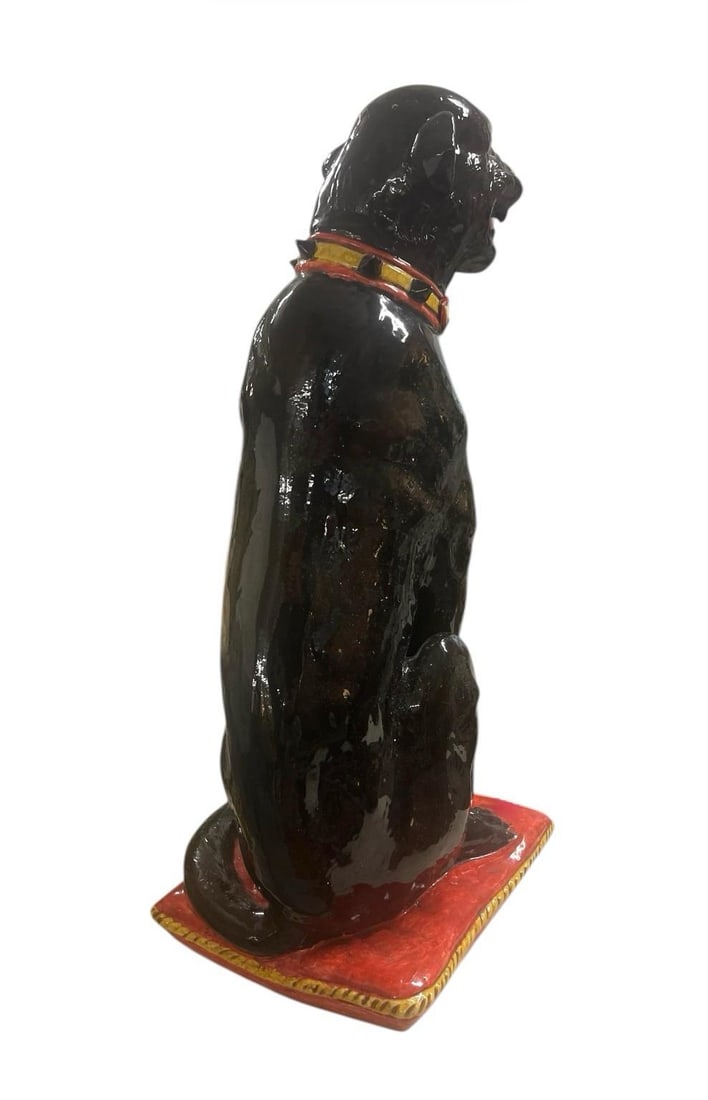 Pair of Ceramic Panther Statues - 4