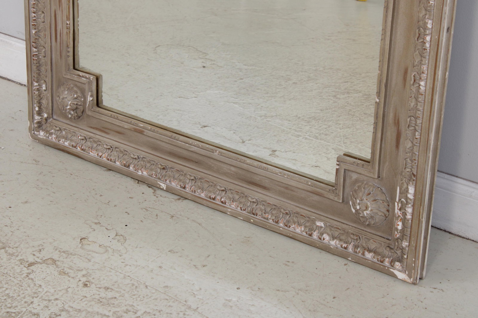 Restoration Hardware Large French Style Carved Hall Mirror - 3