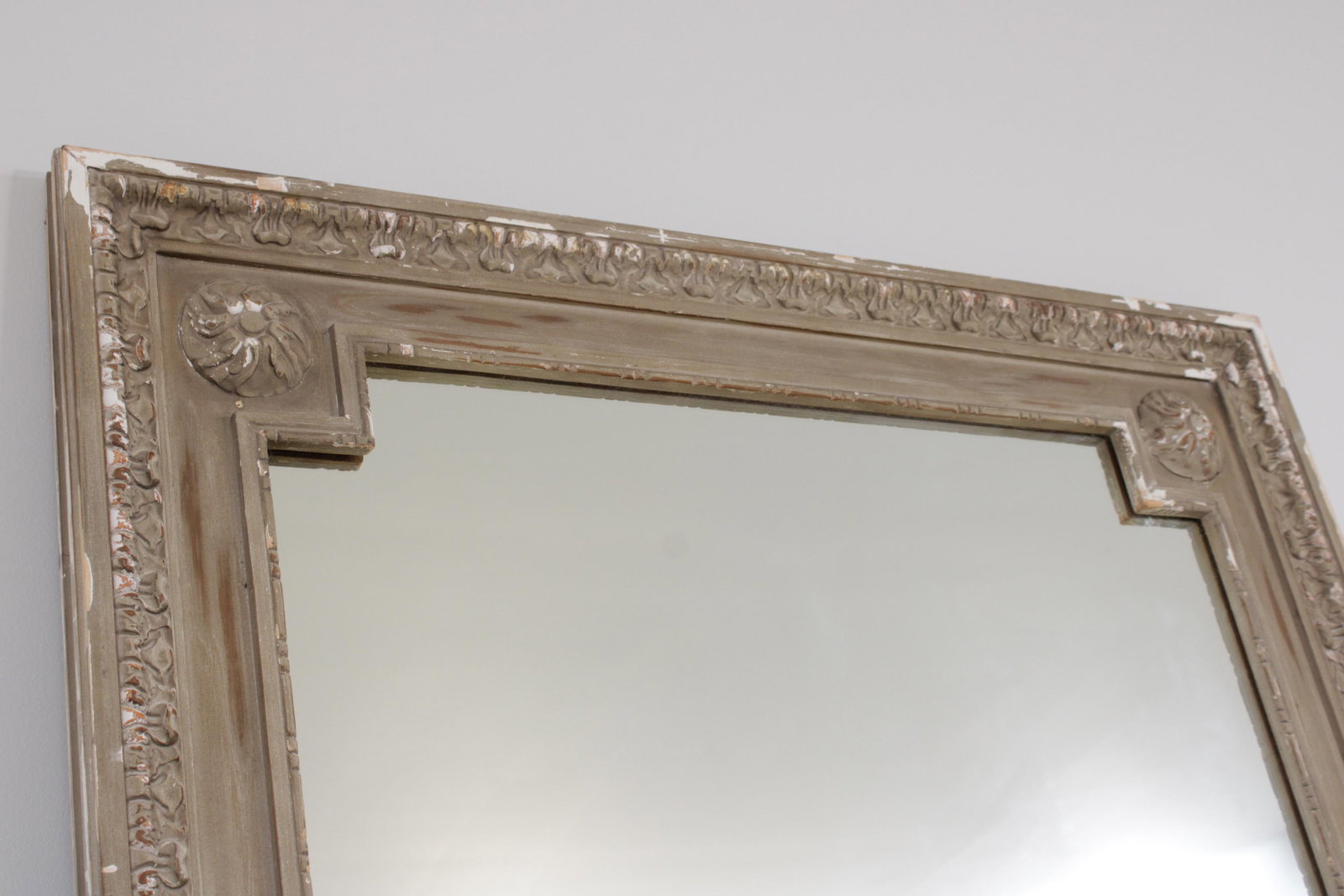 Restoration Hardware Large French Style Carved Hall Mirror - 5