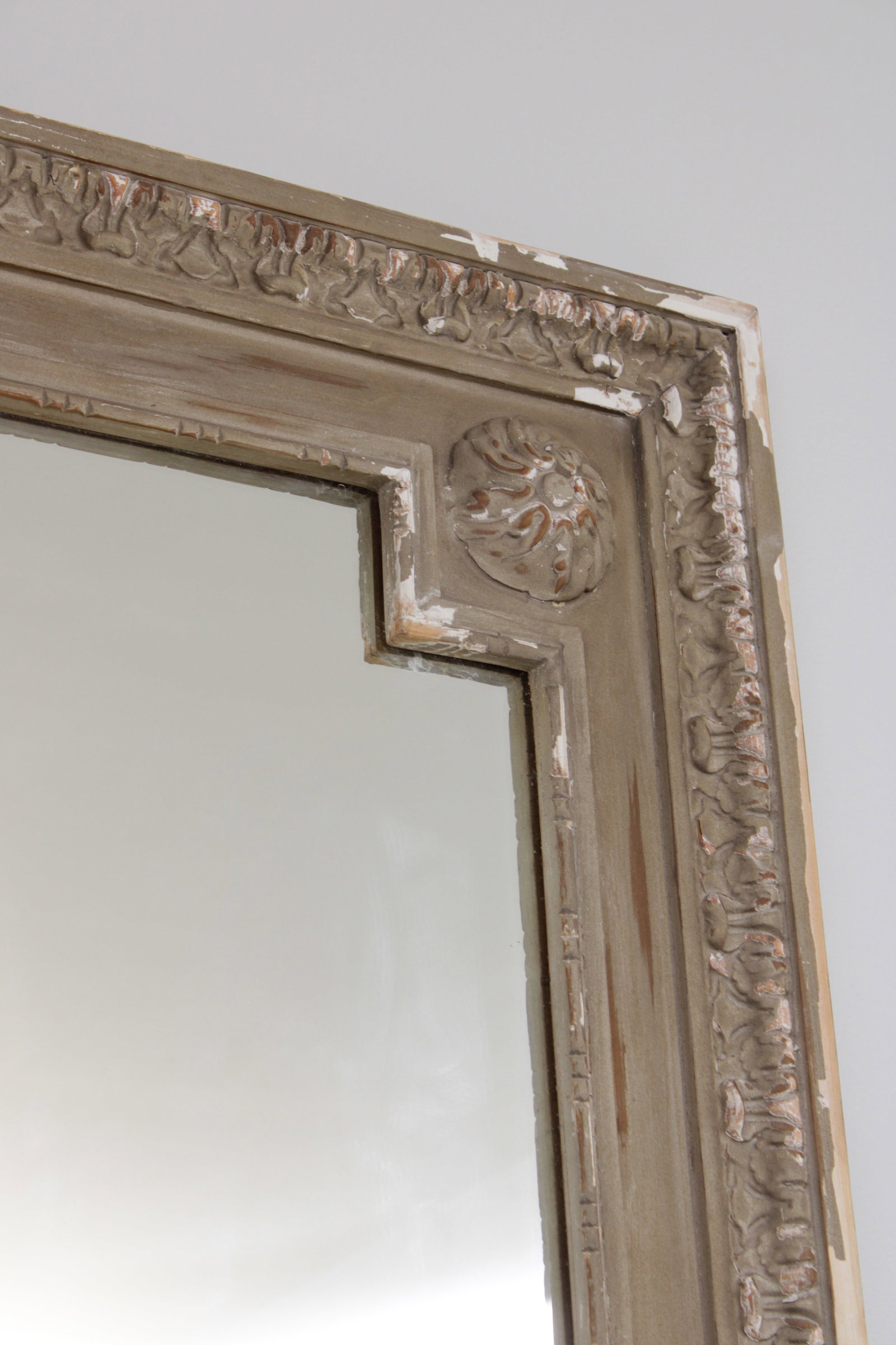 Restoration Hardware Large French Style Carved Hall Mirror - 8