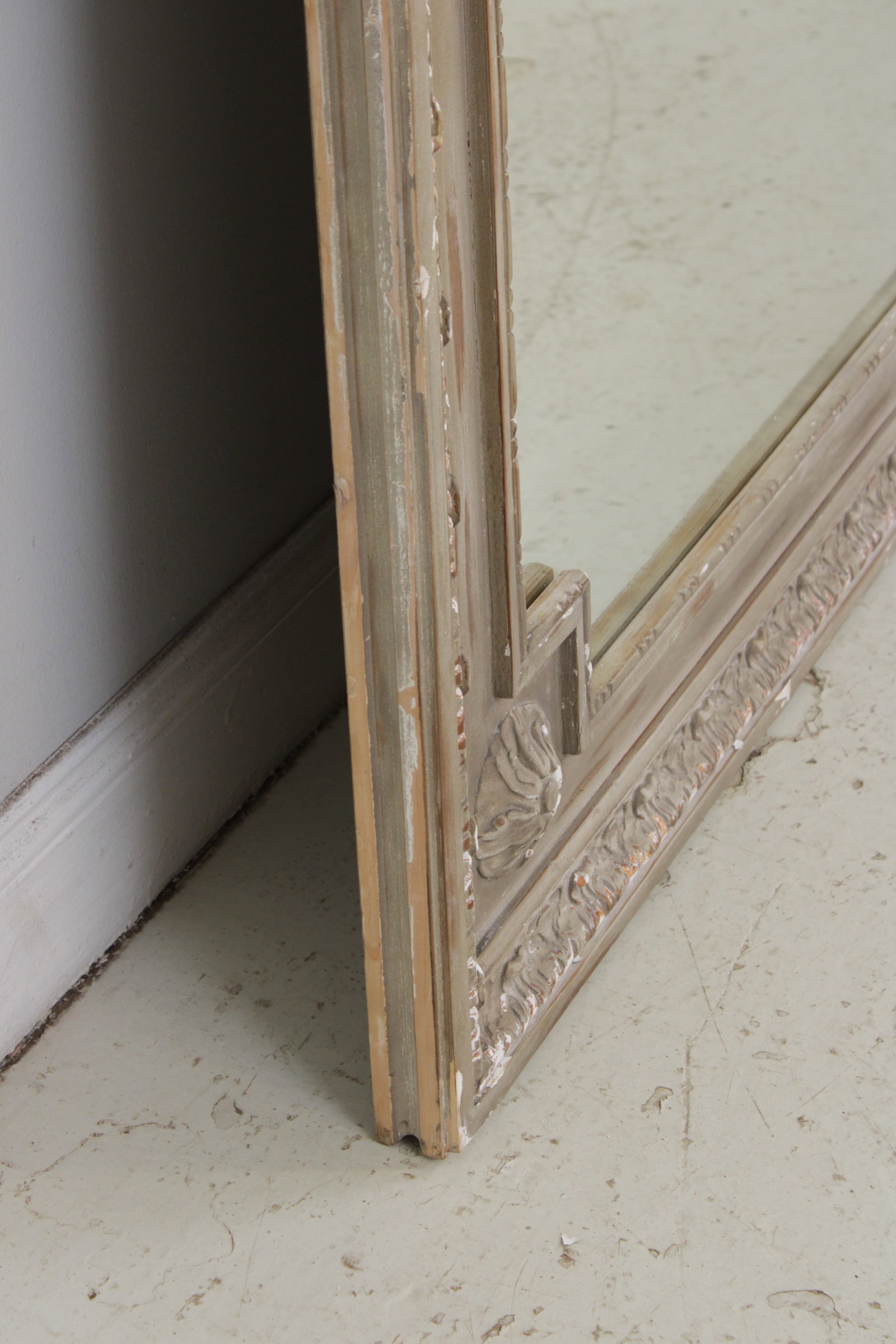 Restoration Hardware Large French Style Carved Hall Mirror - 9