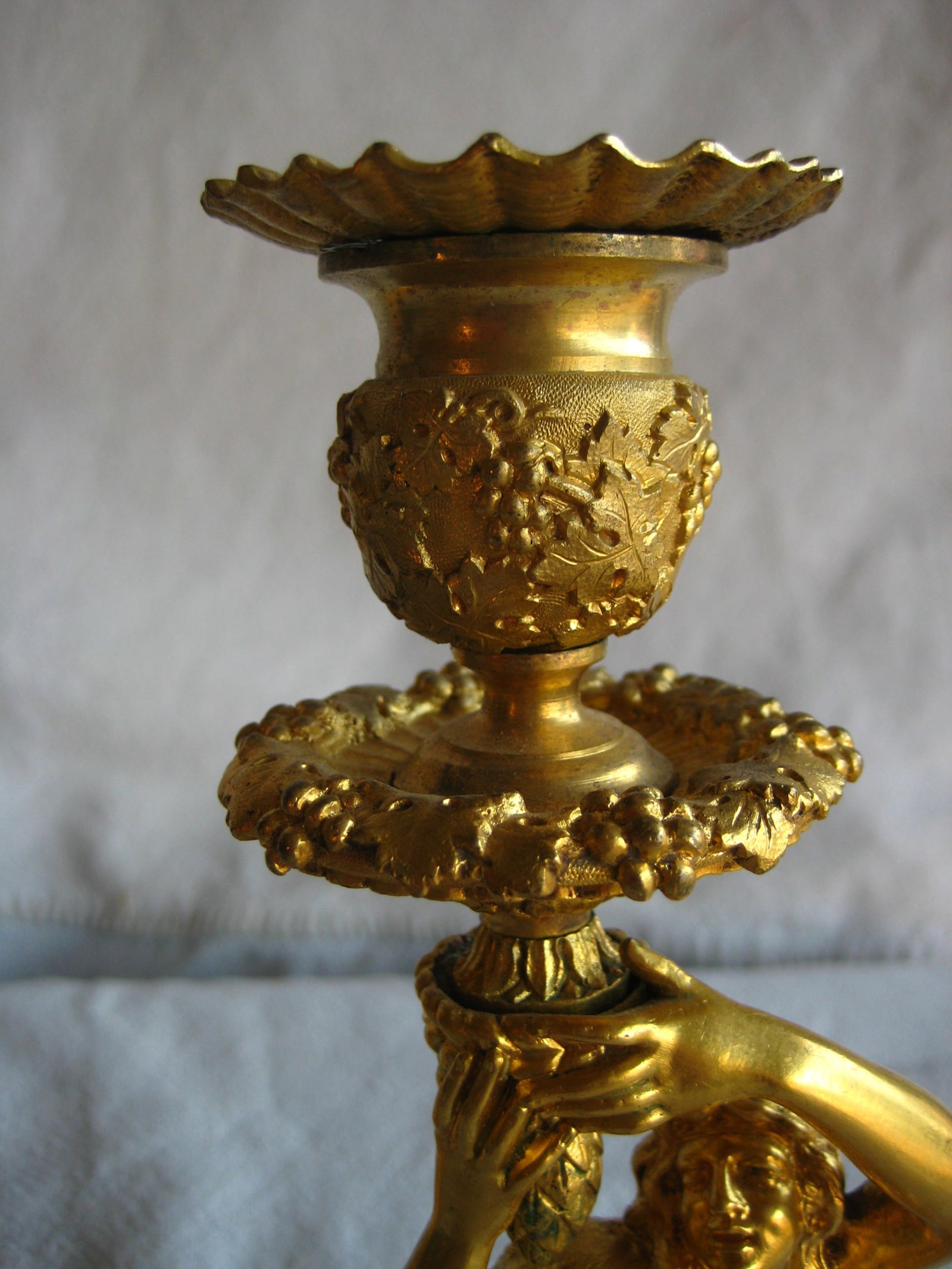 Mid 19th Century Pair of French Napoleon III Gilded Bronze Candlestick - 9