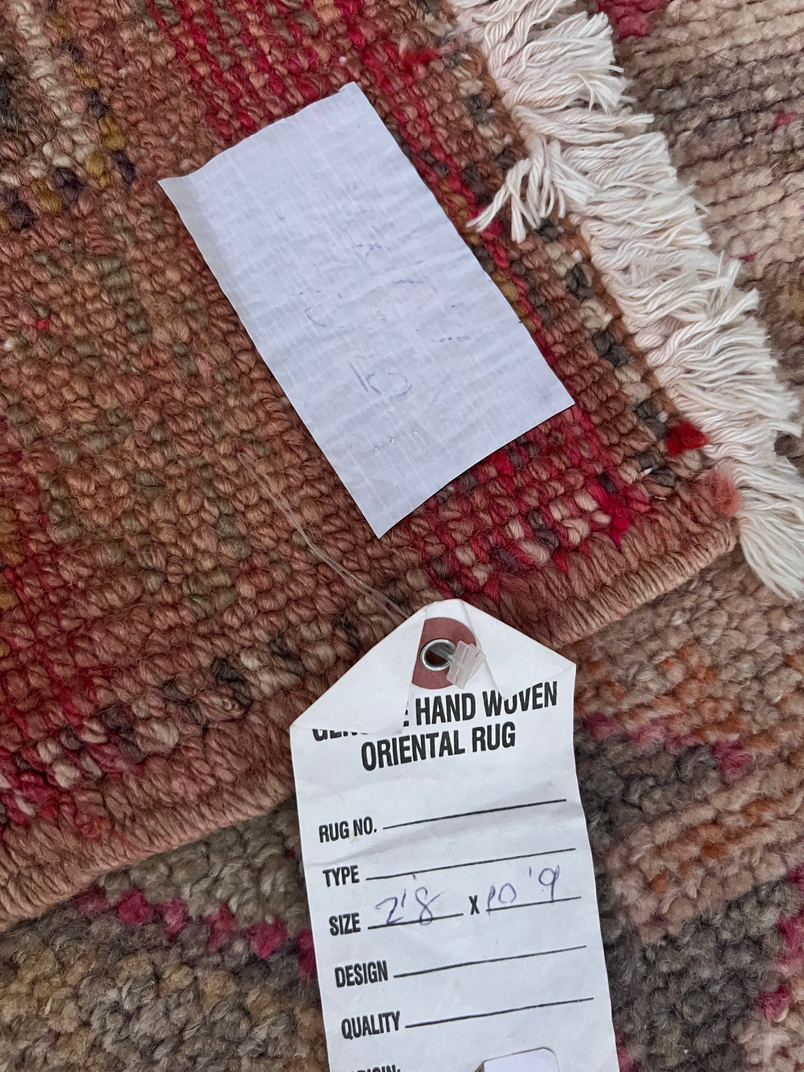 1940s Vintage Kurdish Organic Wool Handmade Herki Pink Runner Rug - 3