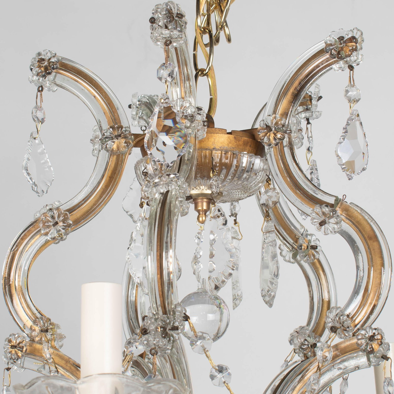 Mid 20th Century Maria Theresa Crystal Chandelier Pair - 10