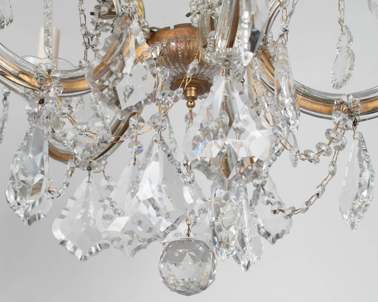 Mid 20th Century Maria Theresa Crystal Chandelier Pair - 11