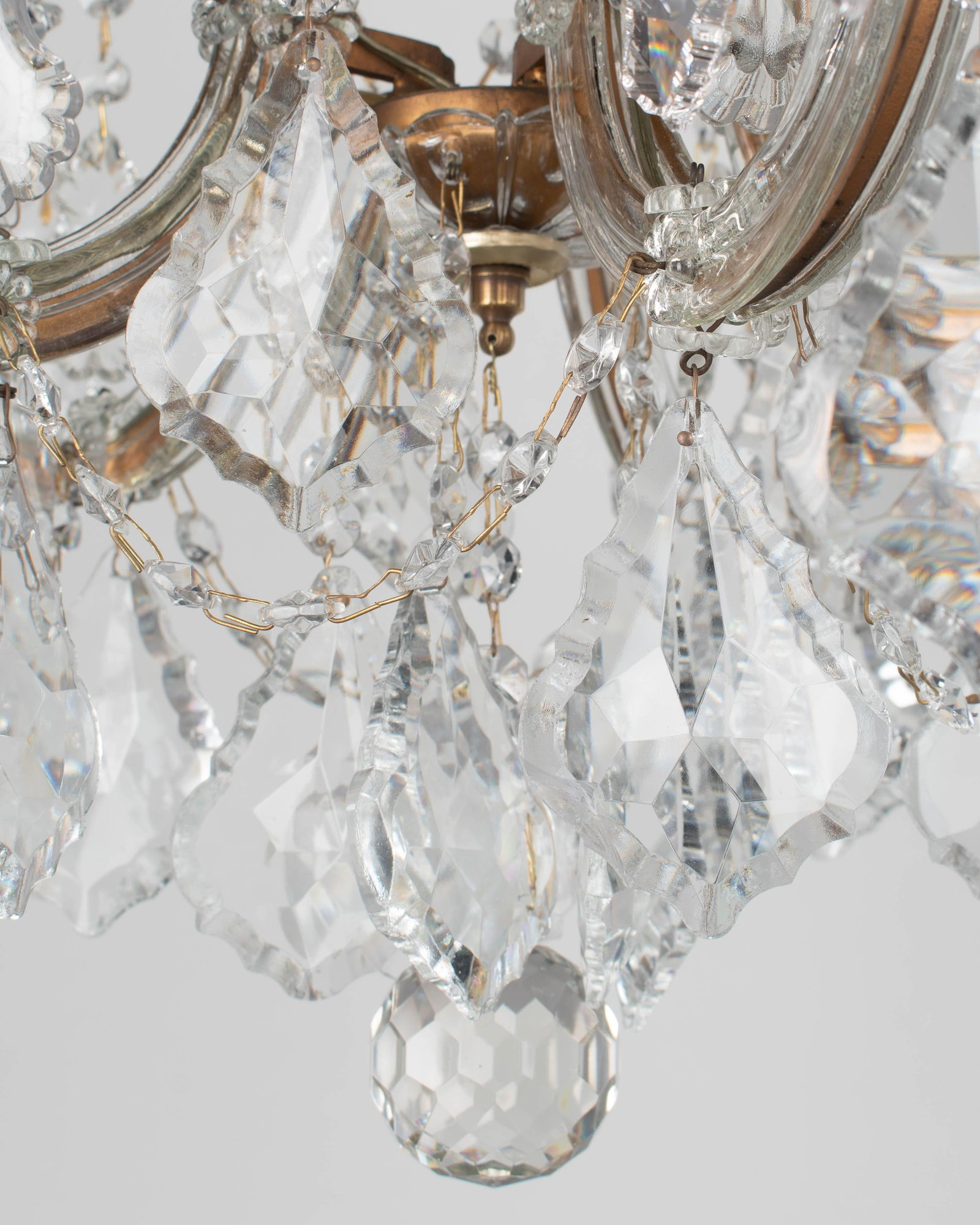 Mid 20th Century Maria Theresa Crystal Chandelier Pair - 13