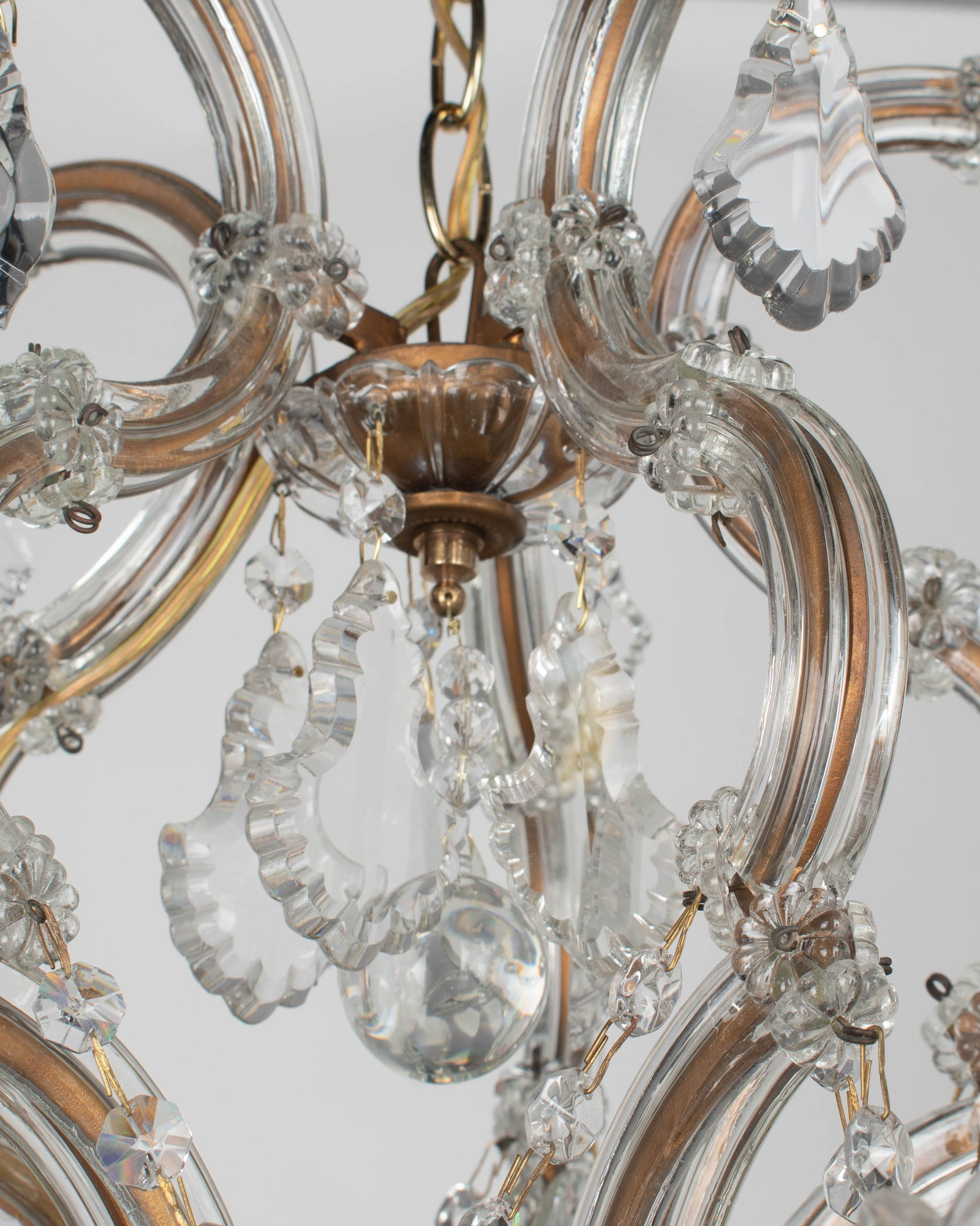 Mid 20th Century Maria Theresa Crystal Chandelier Pair - 14