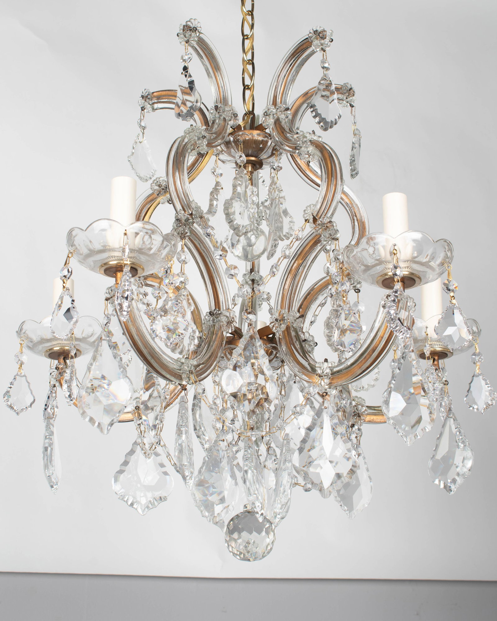 Mid 20th Century Maria Theresa Crystal Chandelier Pair - 15