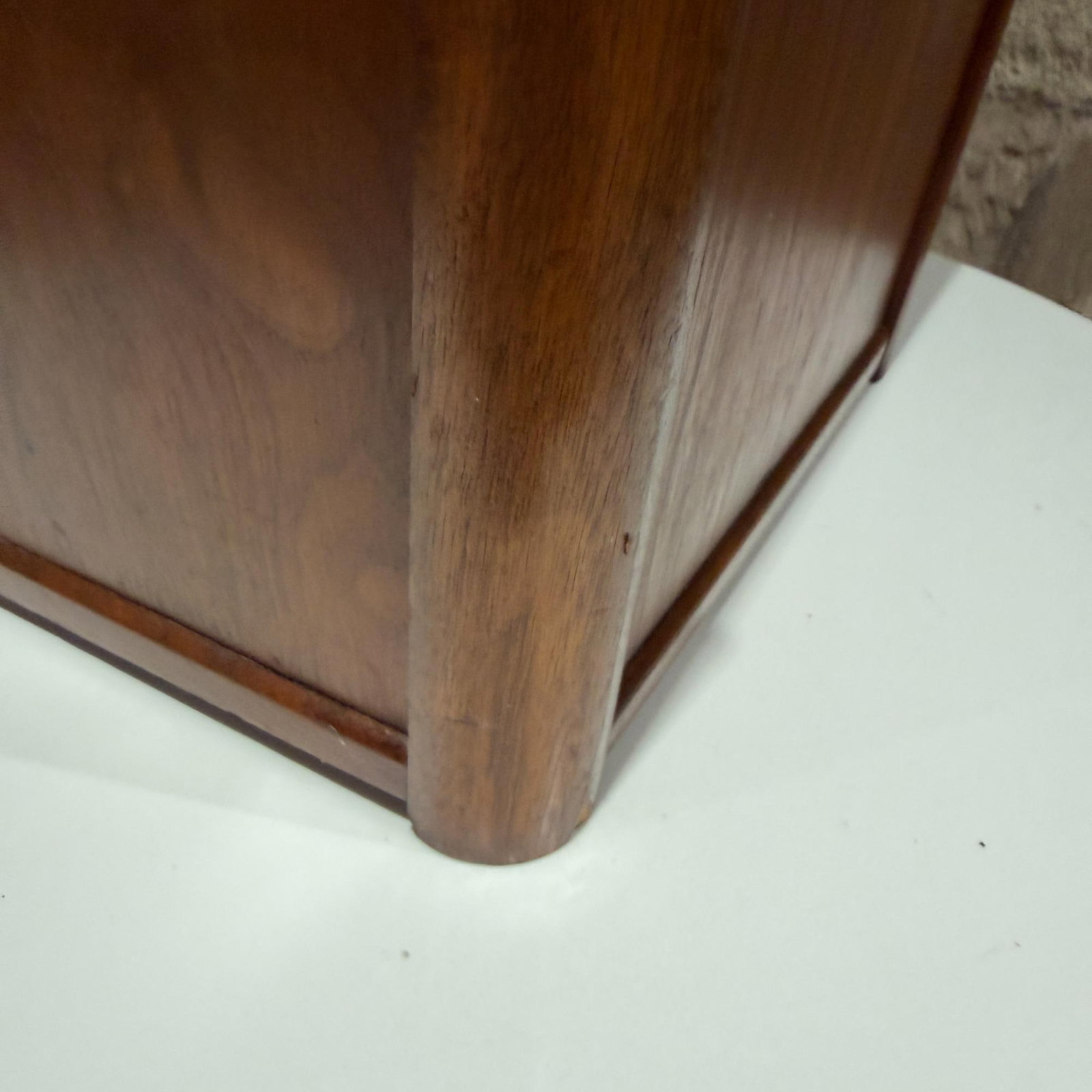 Mid-Century Modern Wood Walnut Waste Basket Paper Barrel Nucraft - 16