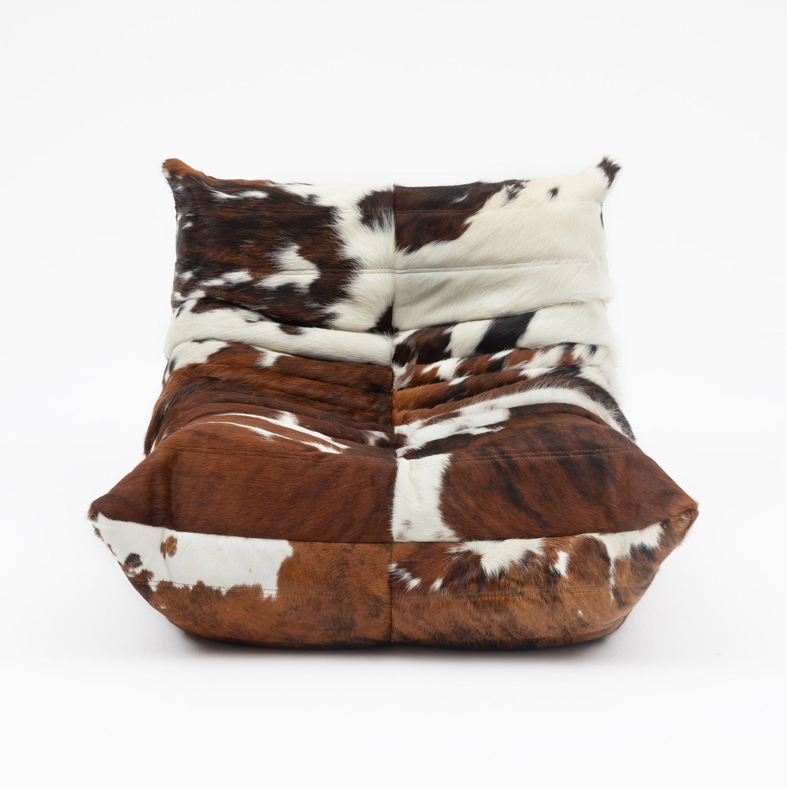 Vintage Ligne Roset Togo Fireside Chair in Natural Cowhide - Michel Ducaroy, 1970s - 2