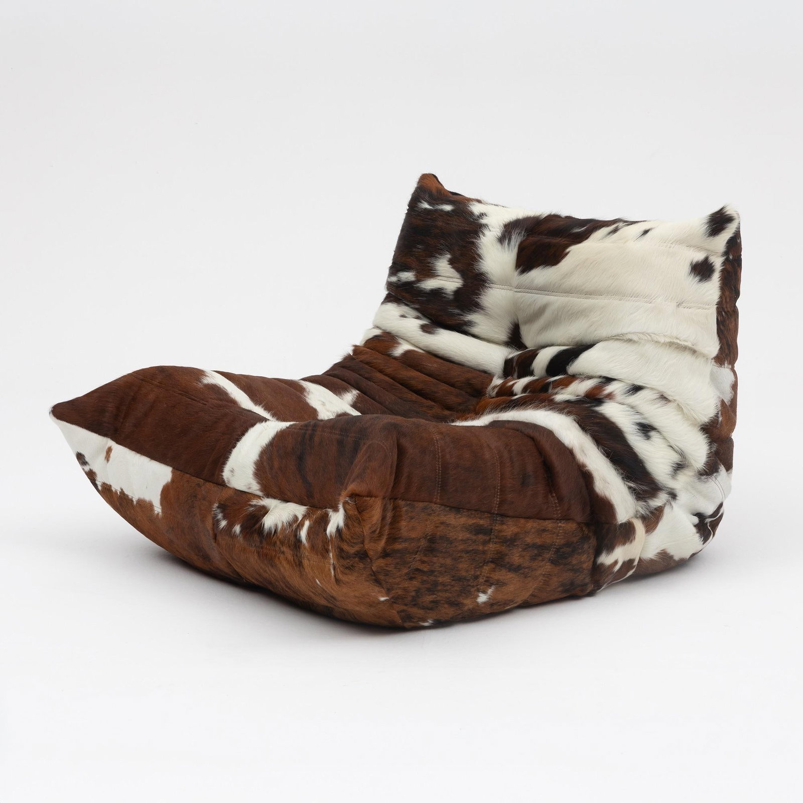 Vintage Ligne Roset Togo Fireside Chair in Natural Cowhide - Michel Ducaroy, 1970s - 3