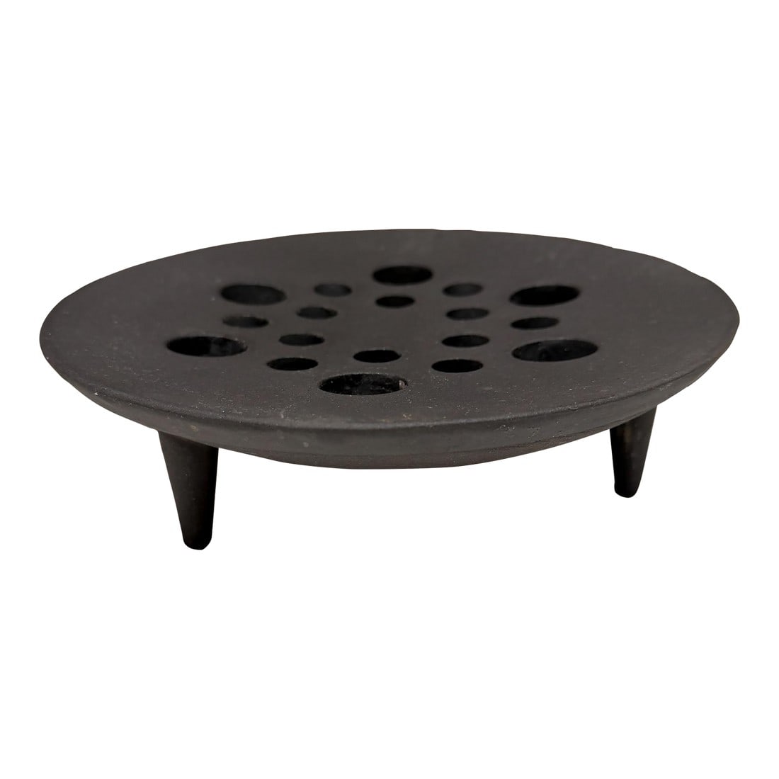 Jens Quistgaard Cast Iron Candle Holder Dansk Moon Crater: For your consideration, a vintage Jens Quistgaard cast iron candle holder designed for Dansk in the 1960s. Often referred to as a "Moon Crater" dish or candelabra, it features a sculptural, round