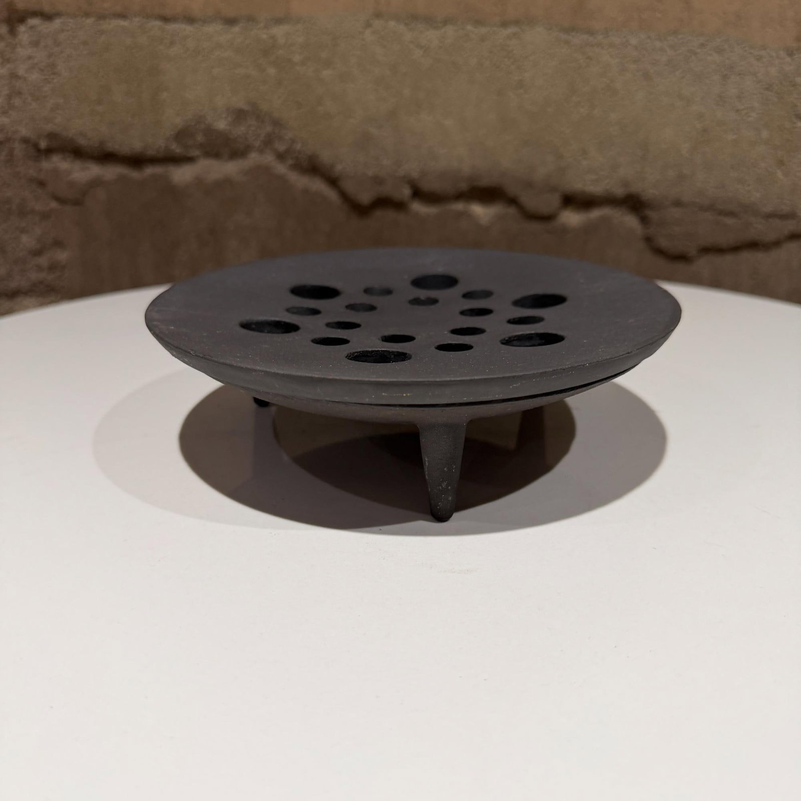 Jens Quistgaard Cast Iron Candle Holder Dansk Moon Crater - 2