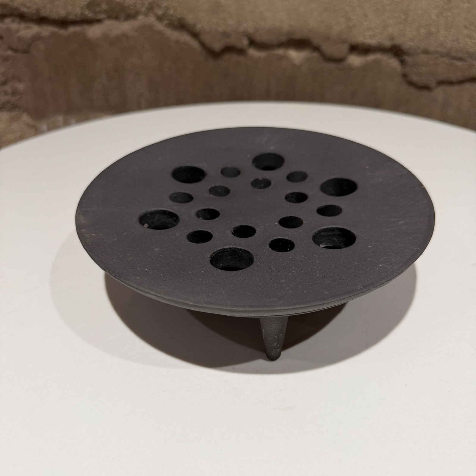 Jens Quistgaard Cast Iron Candle Holder Dansk Moon Crater - 5