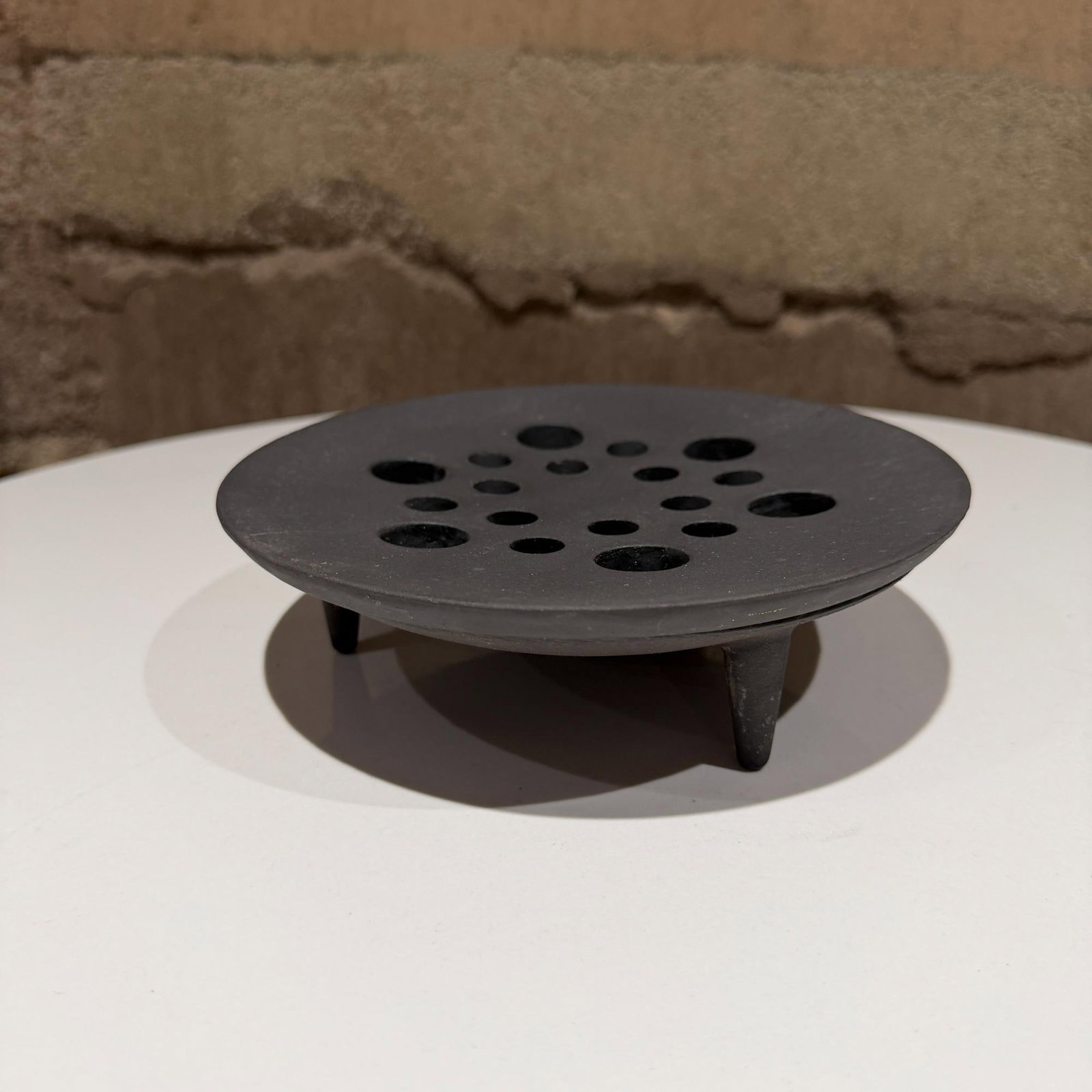 Jens Quistgaard Cast Iron Candle Holder Dansk Moon Crater - 6