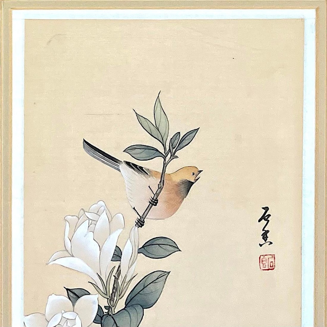 1980's Chinese Floral Paintings on Silk - Set of Three - 8