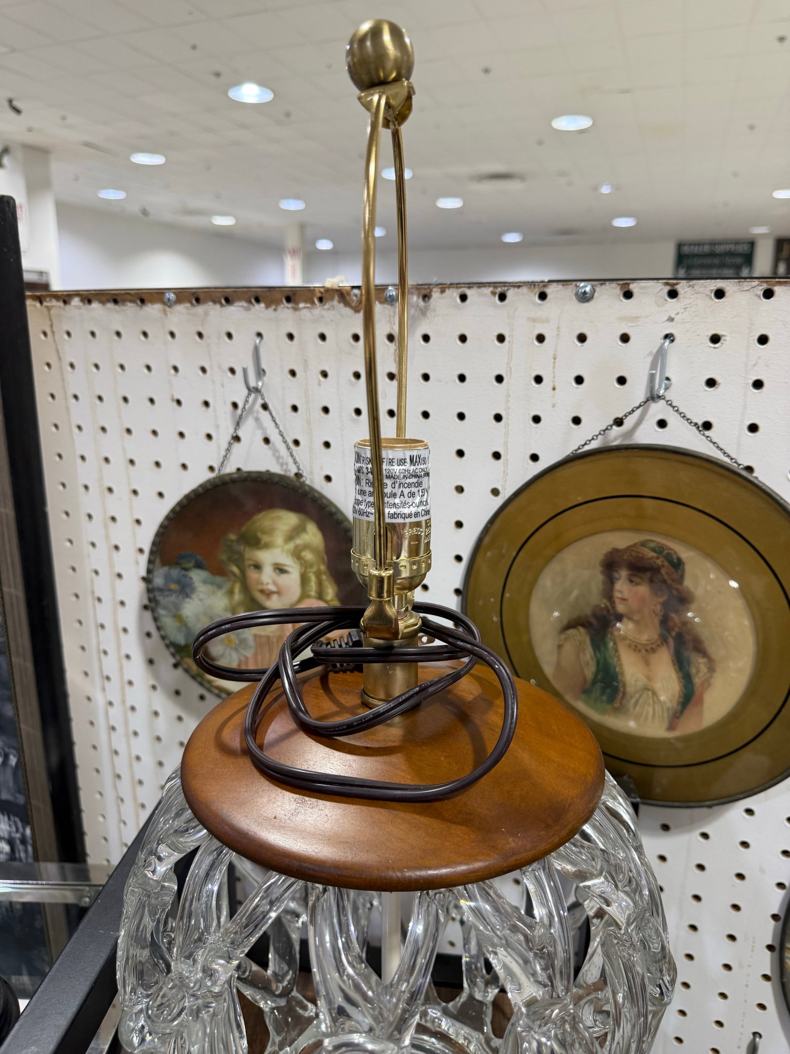 Vintage Murano Interaccio Glass Centerpiece by Barovier E Toso Lamp - 3