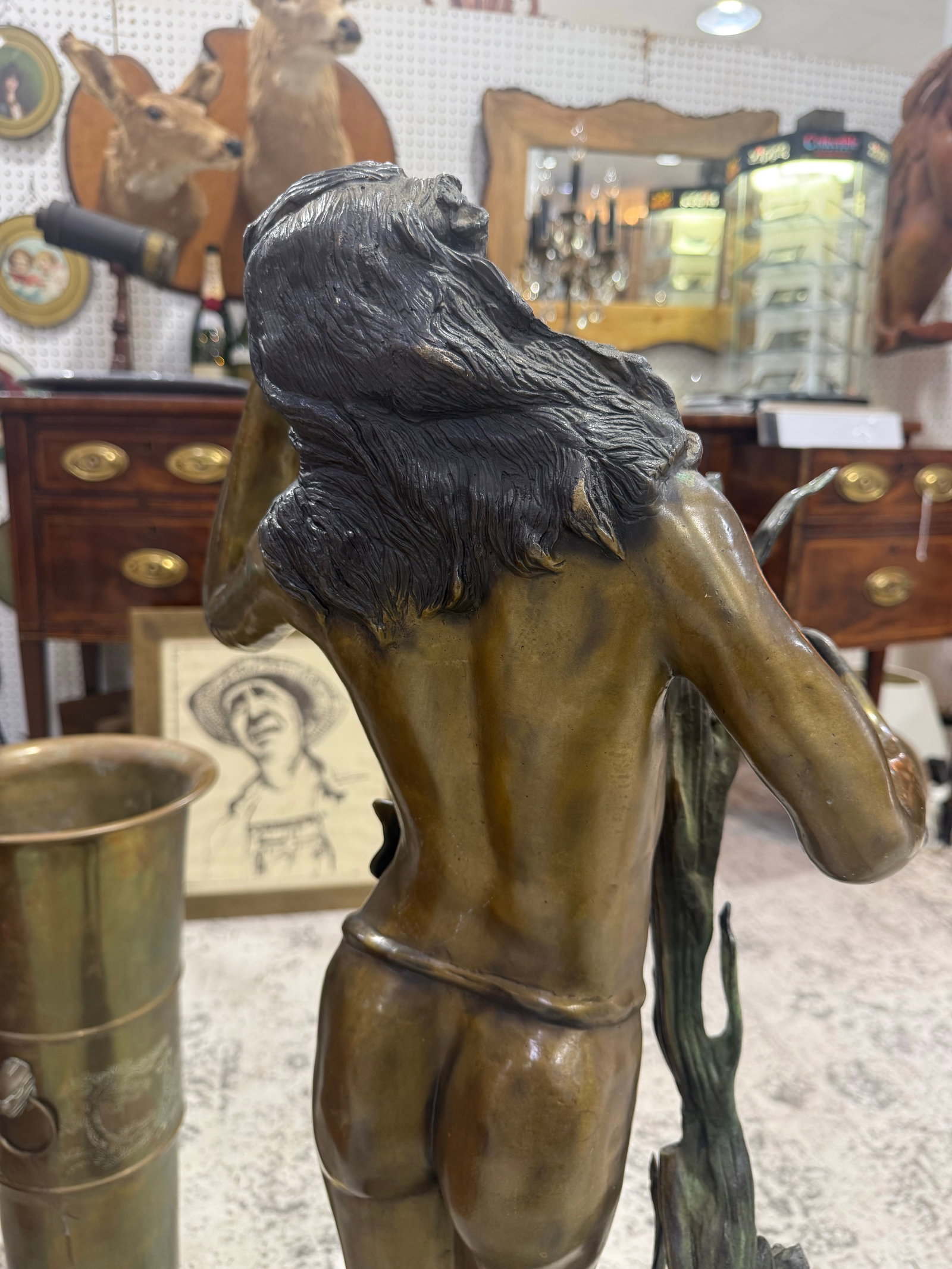 Bronze Auguste Moreau's "Summer Dreams" 36in Moreau Sculpture Signed - 10