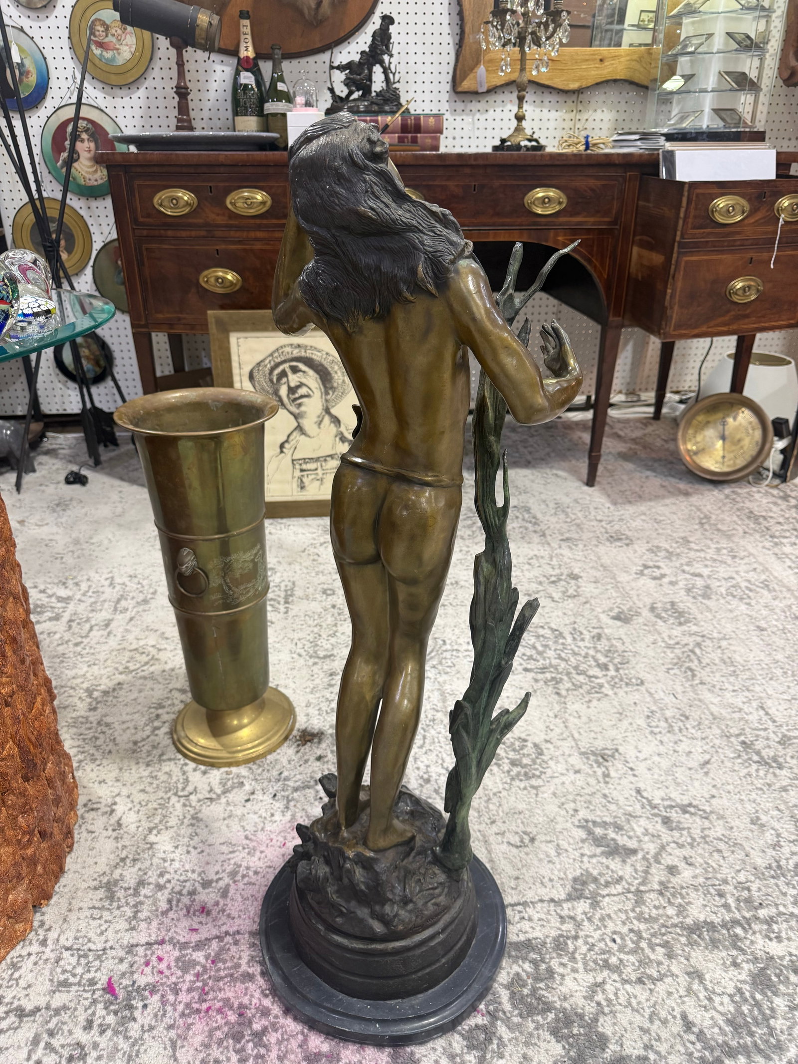 Bronze Auguste Moreau's "Summer Dreams" 36in Moreau Sculpture Signed - 2